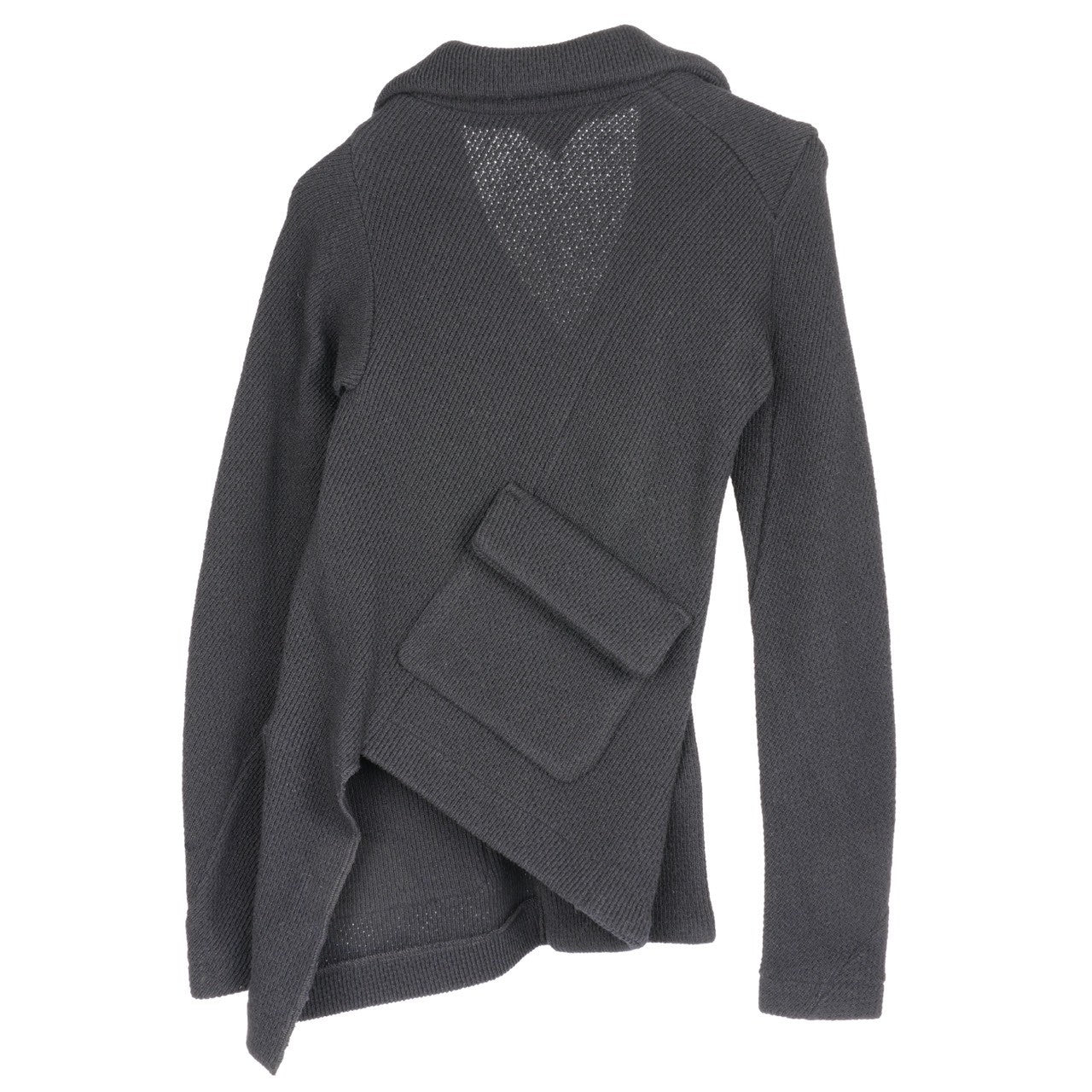 ASYMMETRY CARDIGAN JACKET / BLACK