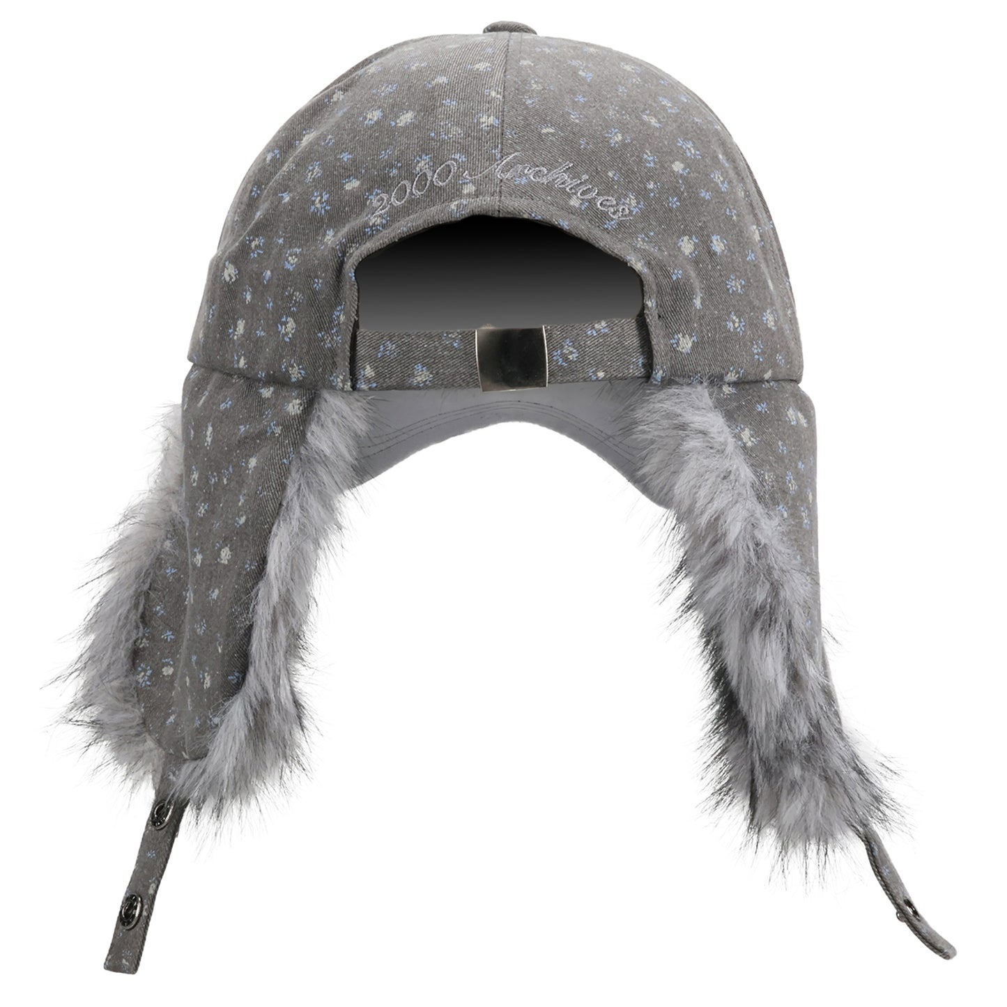 ARCHIVES DAISY FUR EARFLAP CAP / GREY