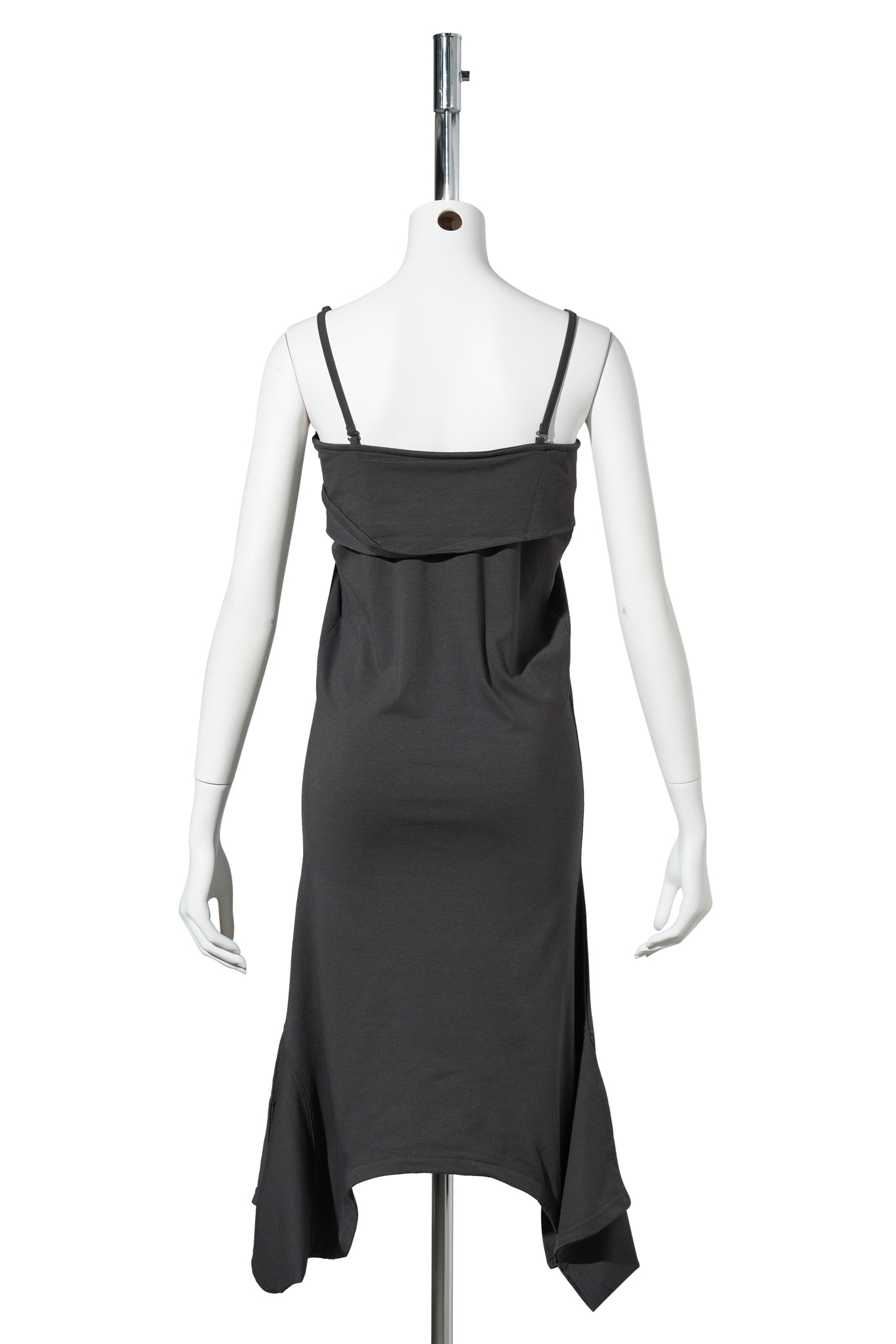 DRAPED TEE SKIRT / CHARCOAL