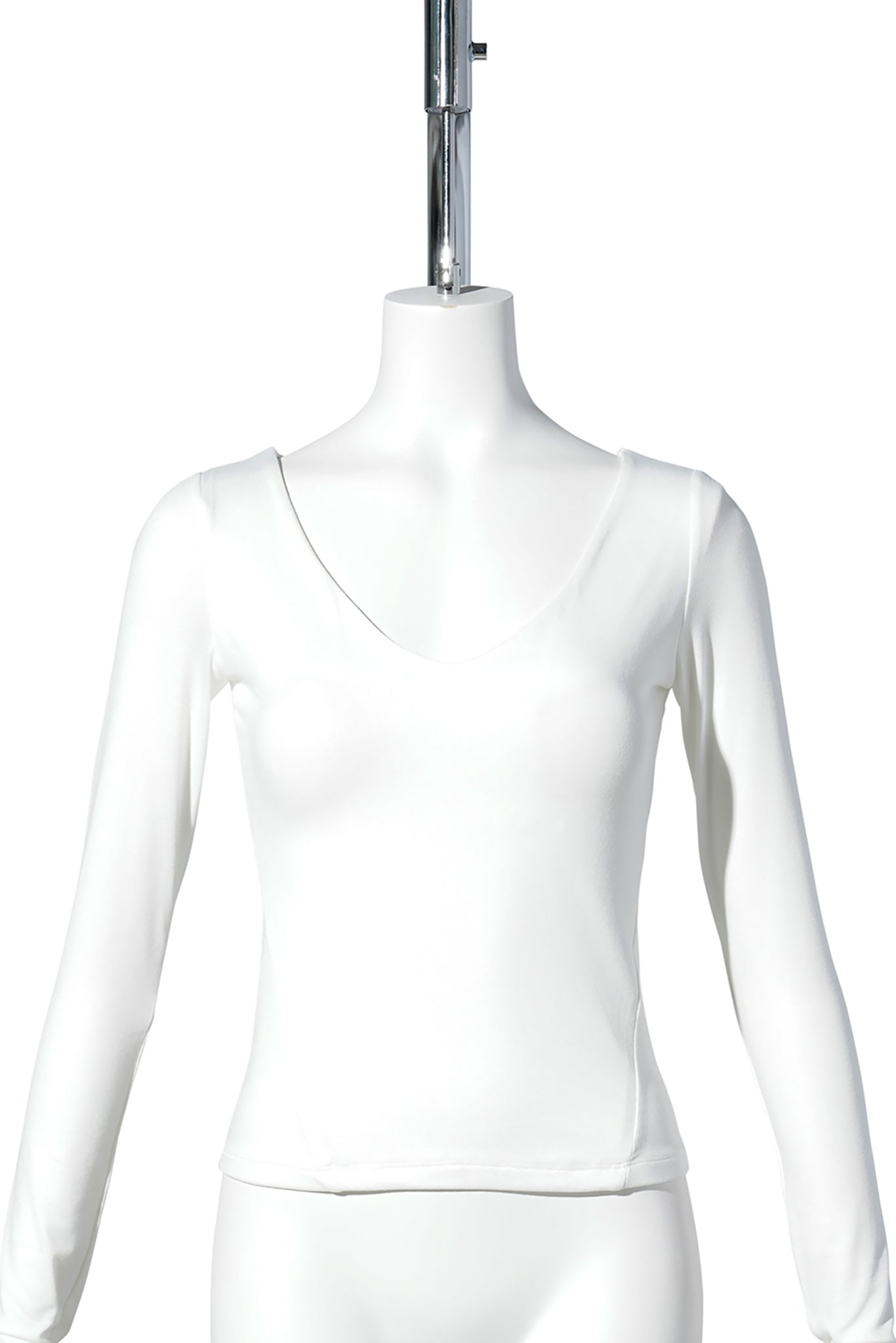 V NECK CONTOUR T / WHITE