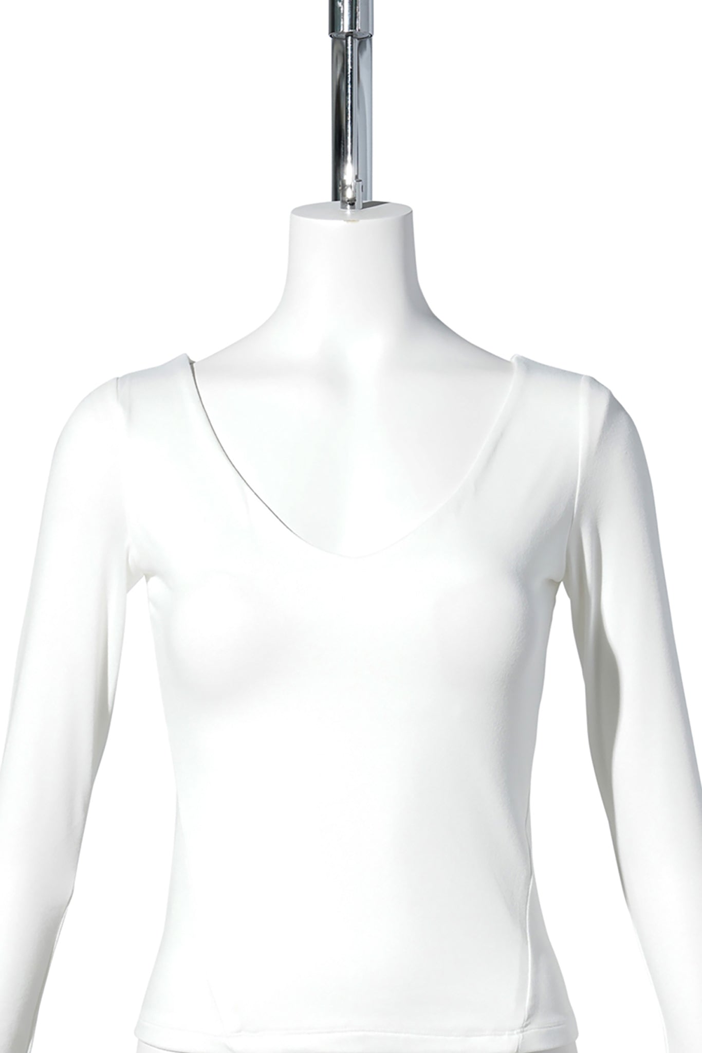 V NECK CONTOUR T / WHITE