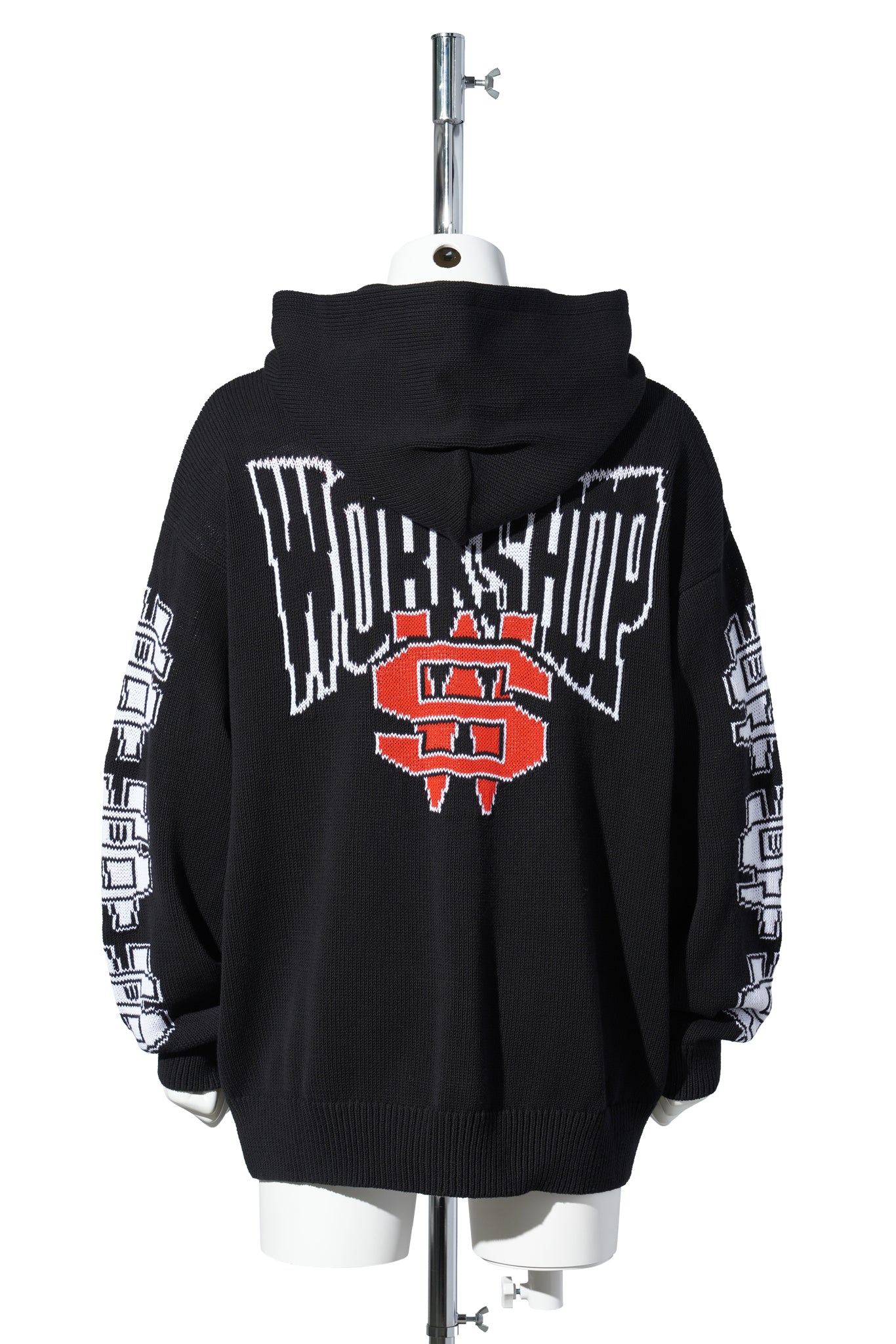 "ONE DOLLAR BILL" KNIT HOODIE / BLACK