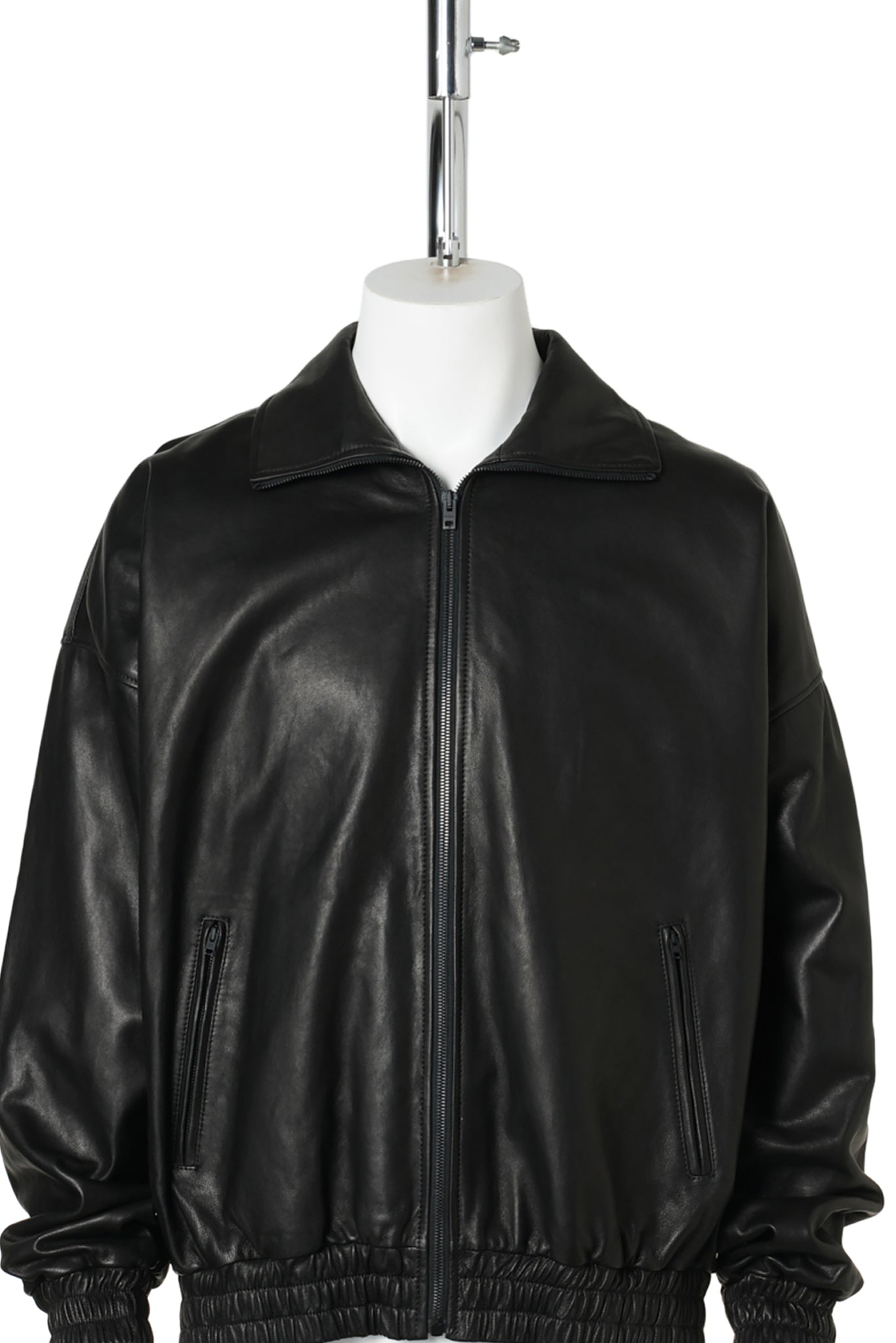 WOMEN'S BLACK LEATHER JACKET / 900:BLACK