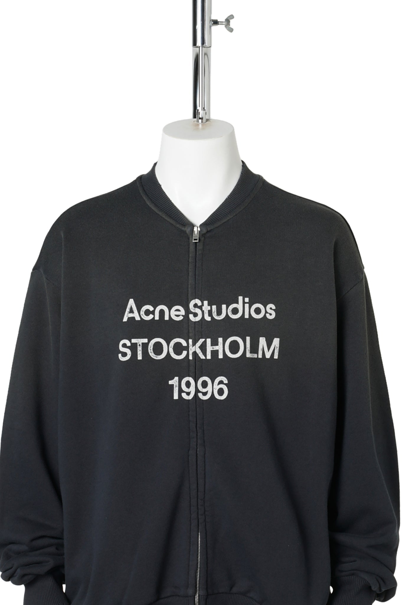 WASHED ZIP-UP CARDIGAN / 900:BLACK