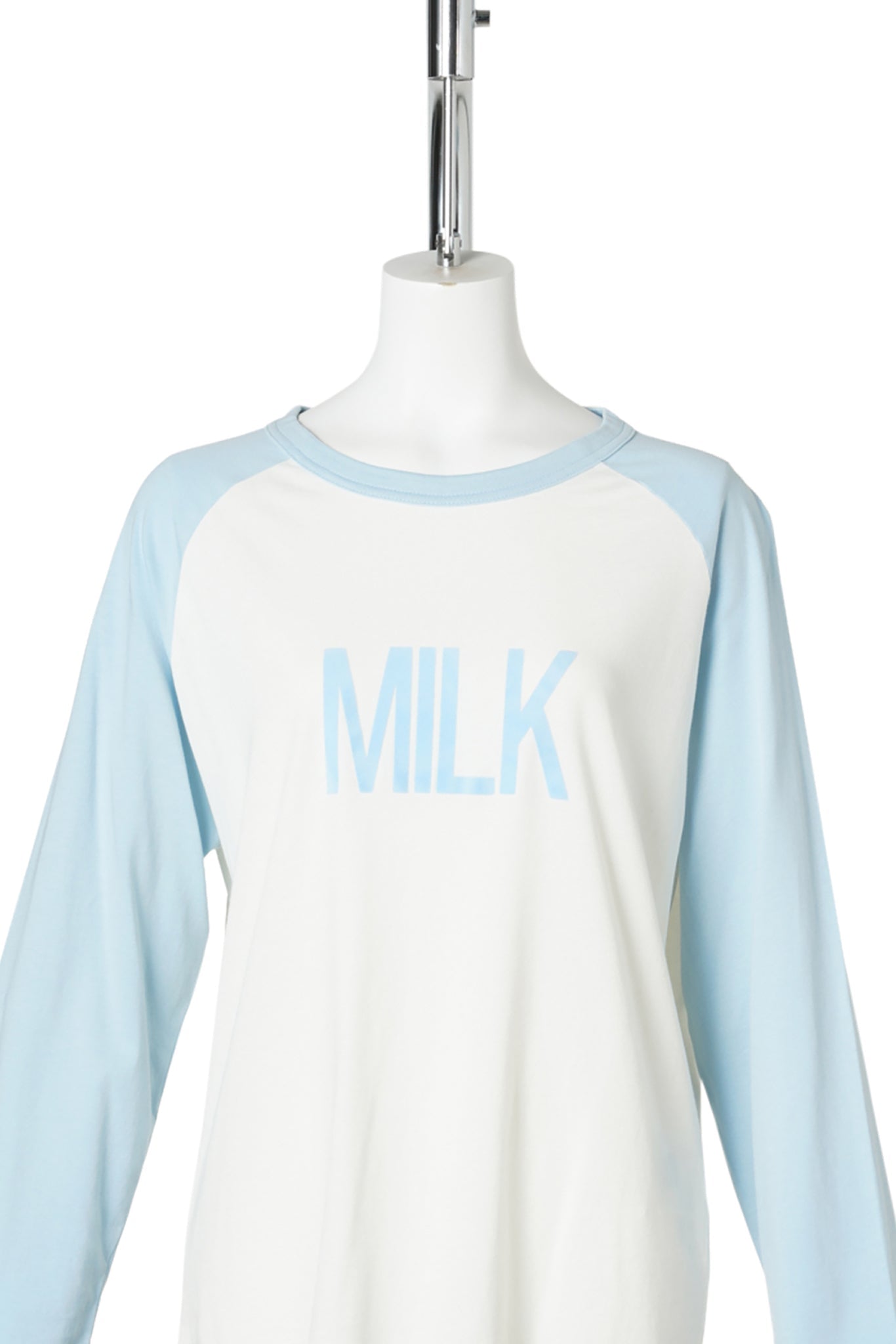 MILK GRAPHIC T-SHIRT / CQJ:PALE BLUE/WHITE