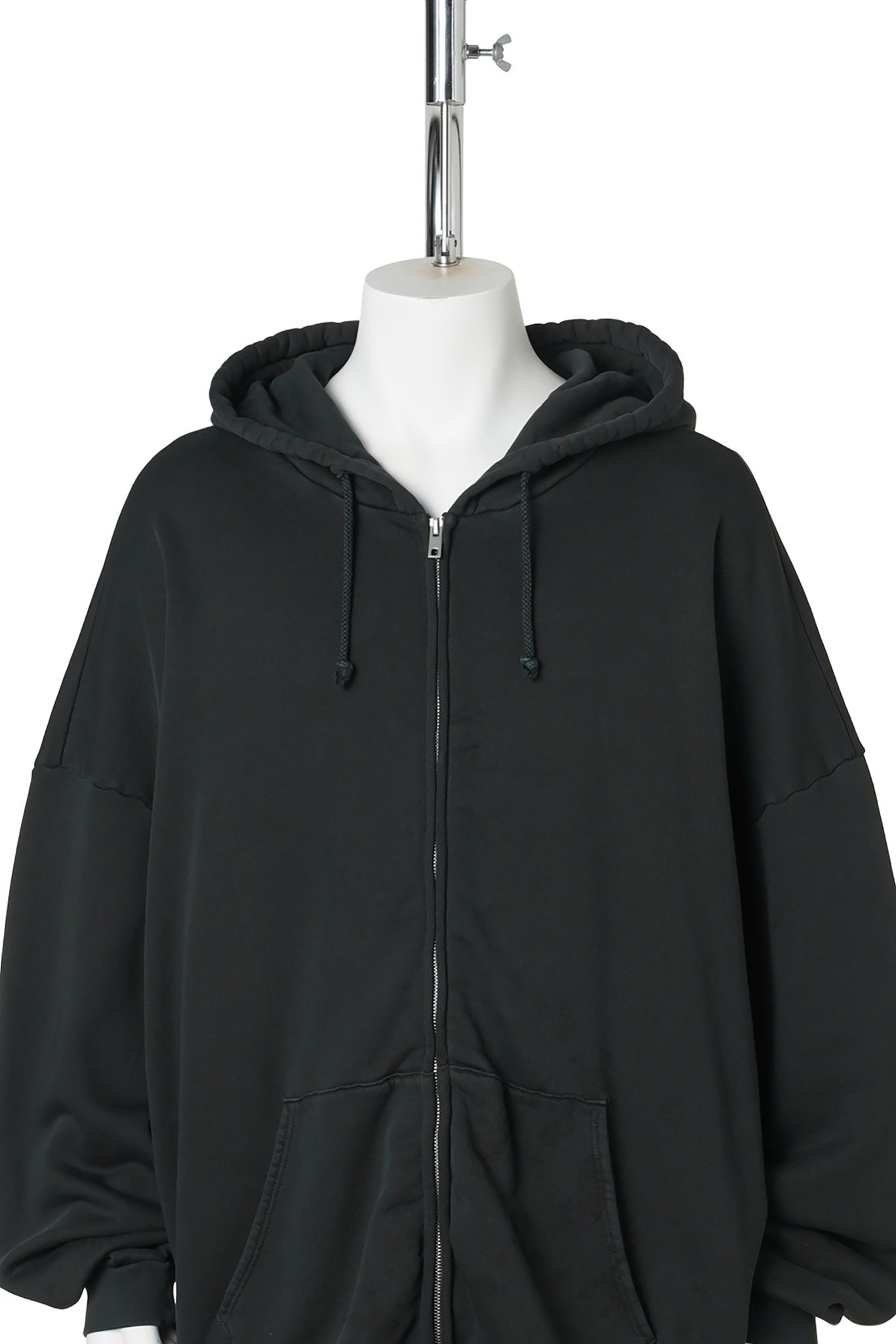 ZIP UP HOODIE / BLACK
