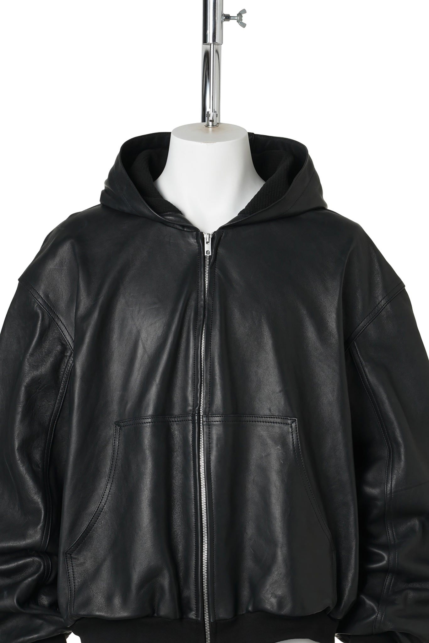 LEATHER UNDERGROUND JACKET / BLACK