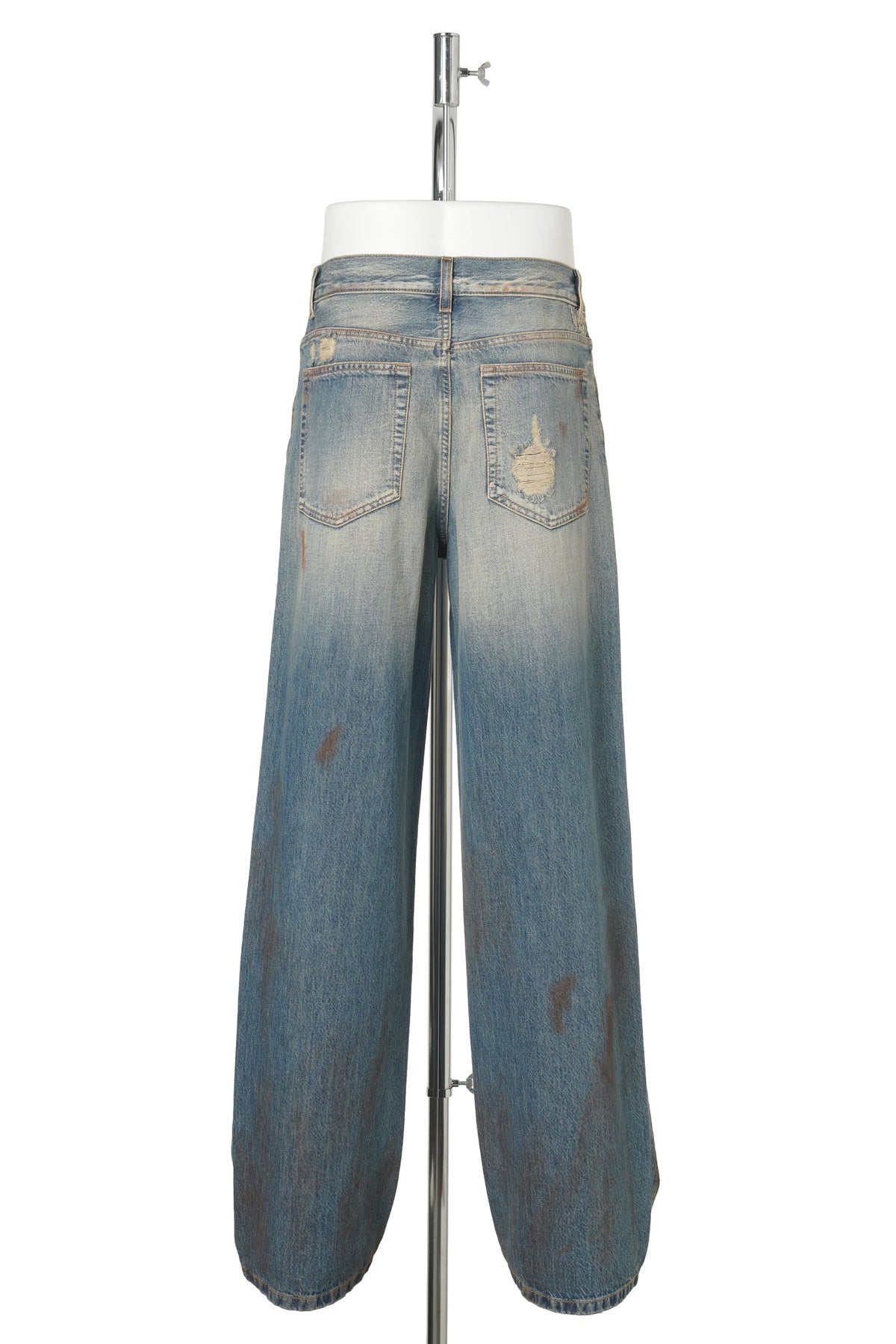 EVAN 5-POCKETS STRAIGHT LEG LOOSE TROUSERS / 053:VINTAGE BLUE