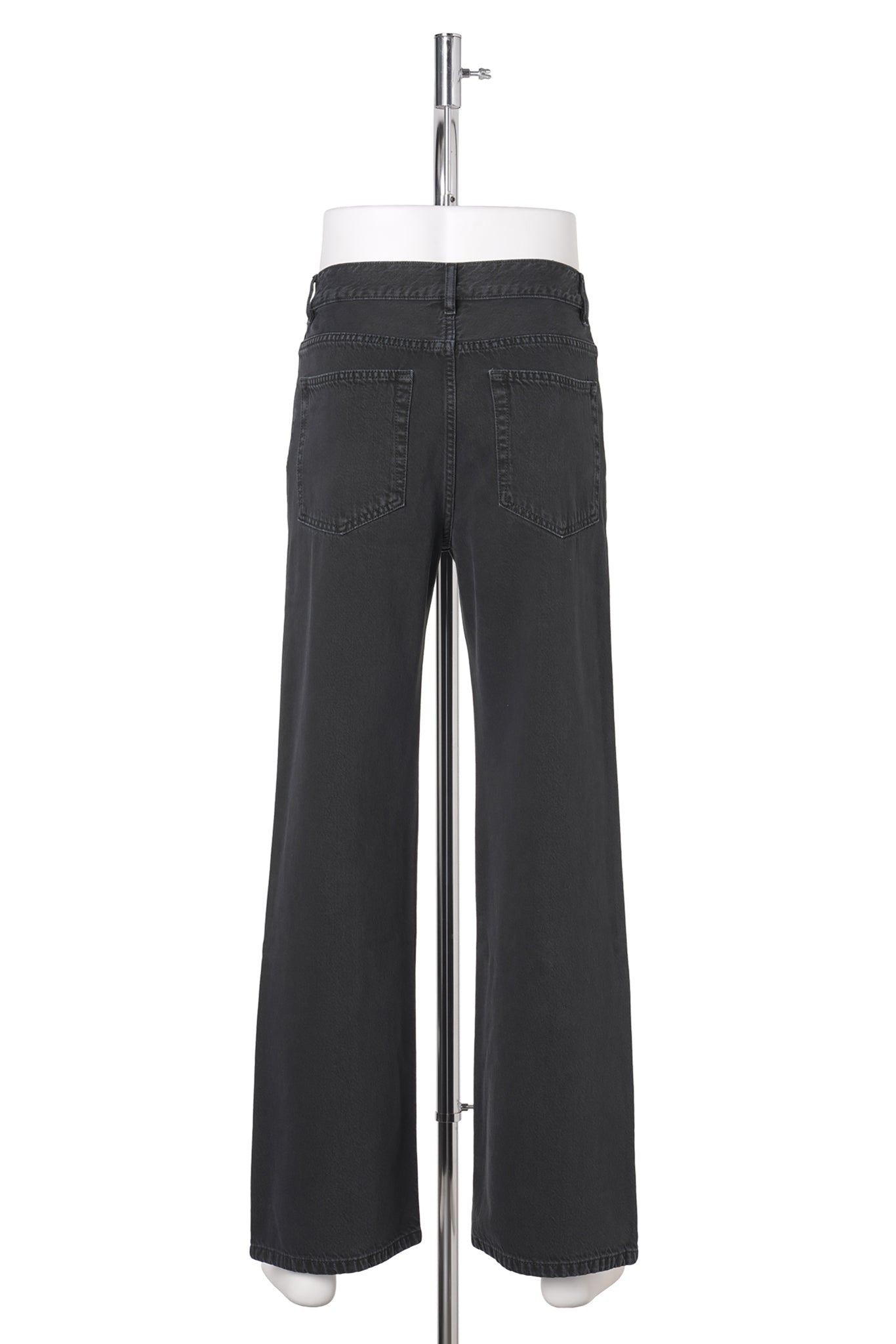ALARIK 5-POCKETS FLARED CROPPED TROUSERS WITH CONTRAST SIDE BAND / 098:FADED BLACK