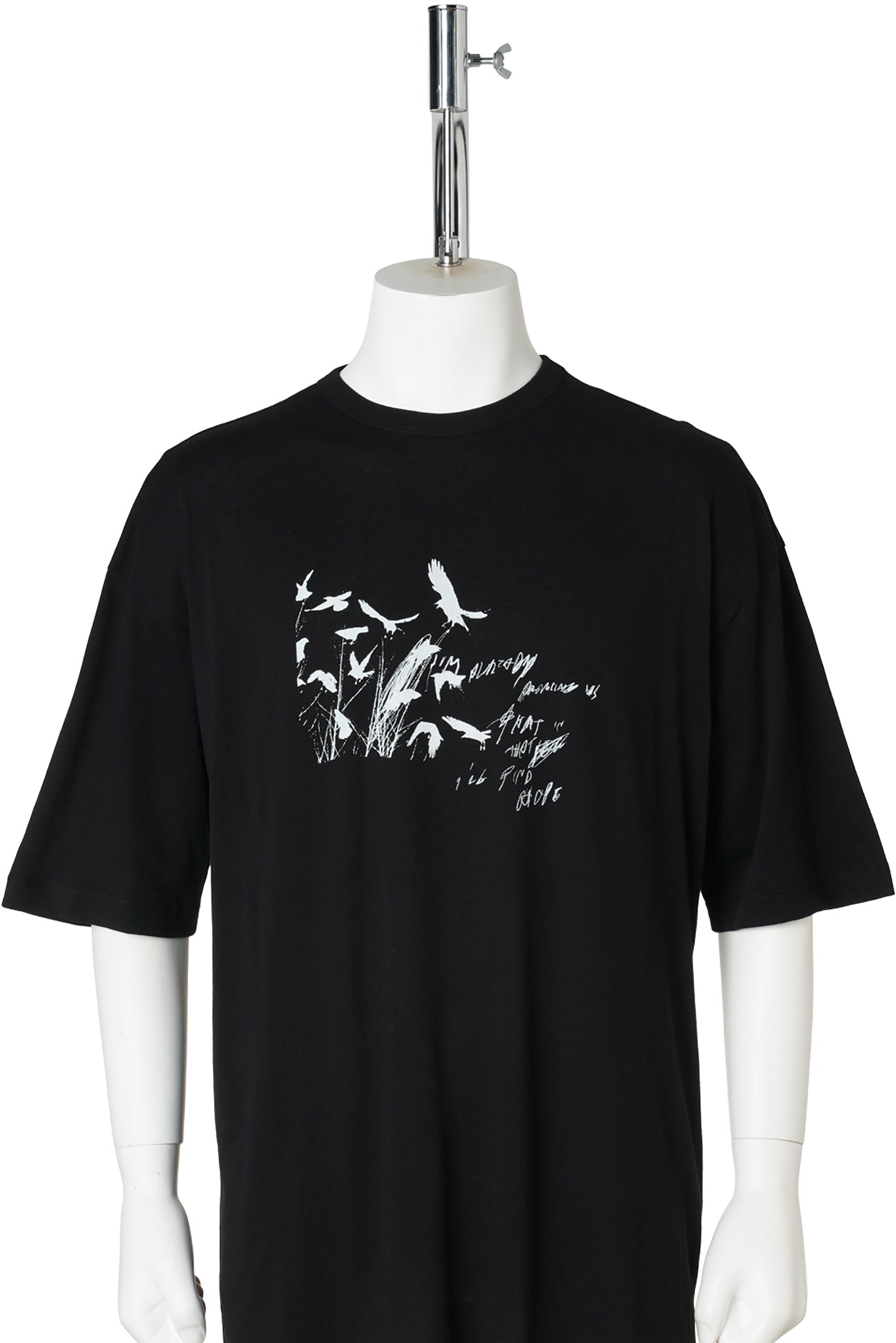 DIETER HIGH COMFORT T-SHIRT WITH BIRD / 099:BLACK