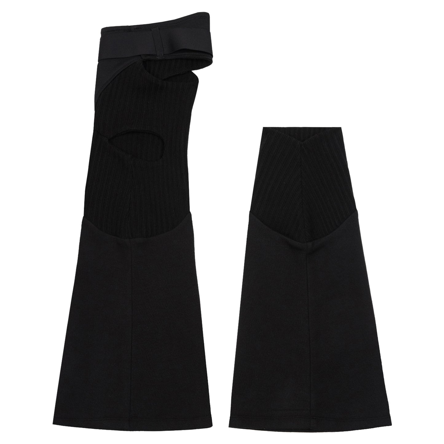 ASYMMETRIC LEG WARMER / BLACK