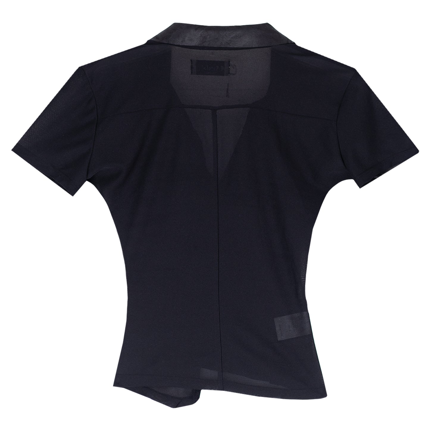 ASYMMETRIC HALF SLEEVE SHIRT (WM) / BLACK