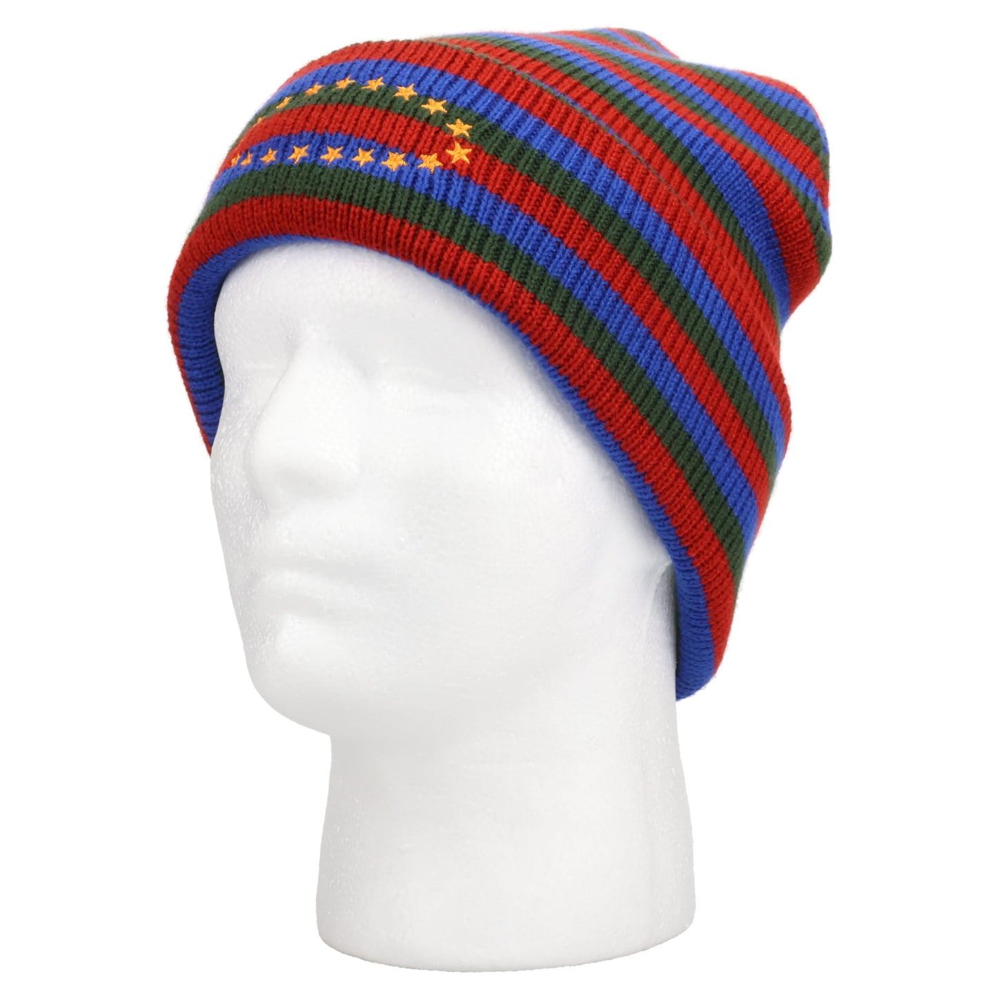 DOUBLE BEANIE / BLUE/RED