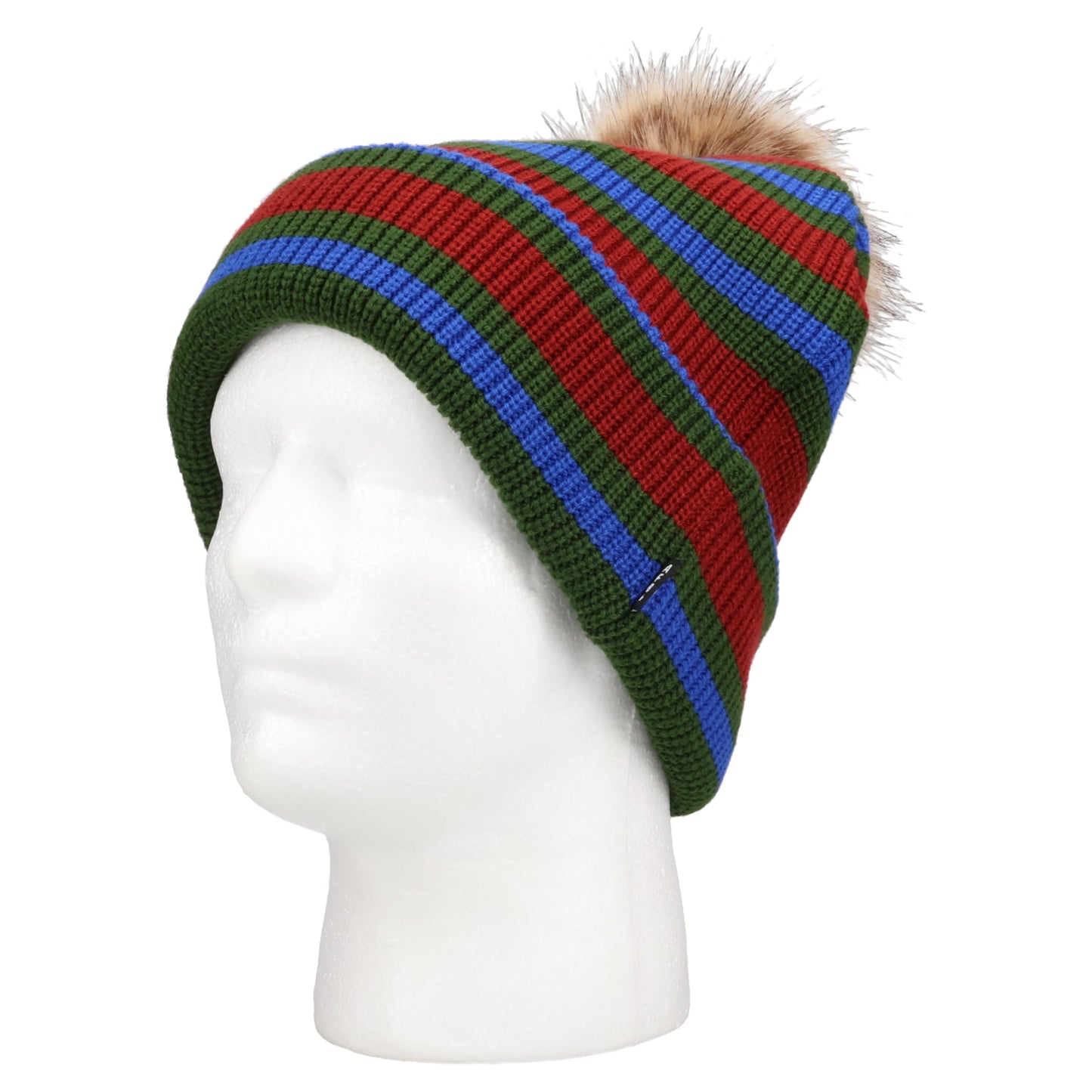 POM POM DOUBLE BEANIE / RED