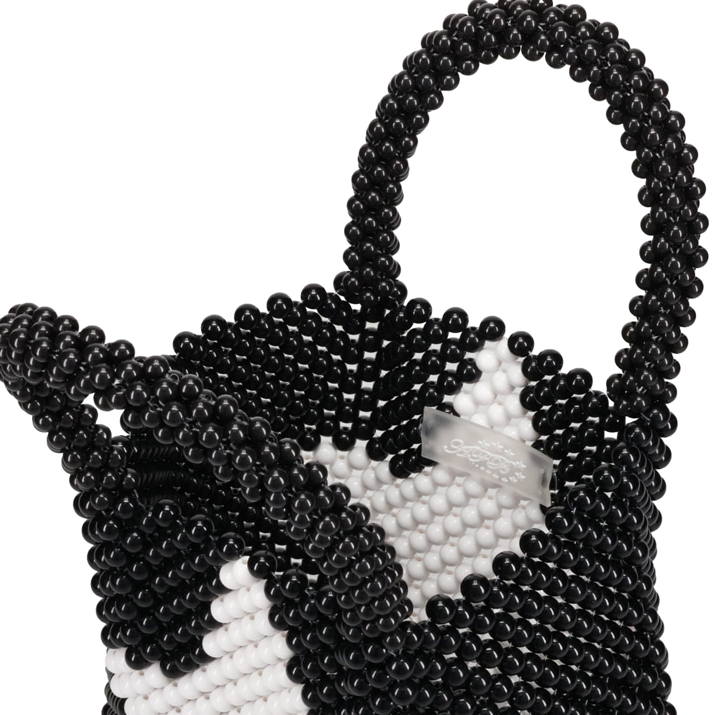 STAR BEADS HAND BAG / BLACK