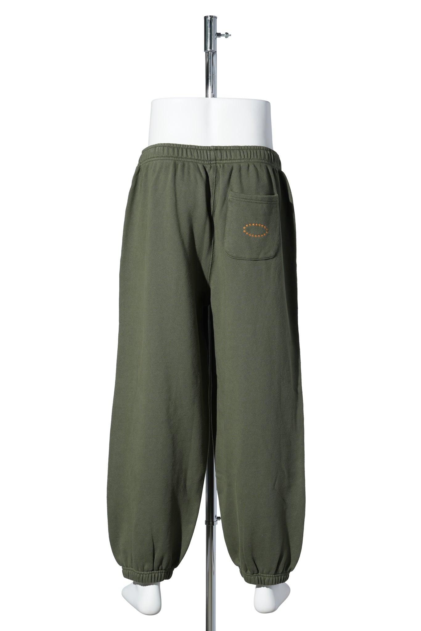 STUDDED BIG SWEAT PANTS / OLIVE