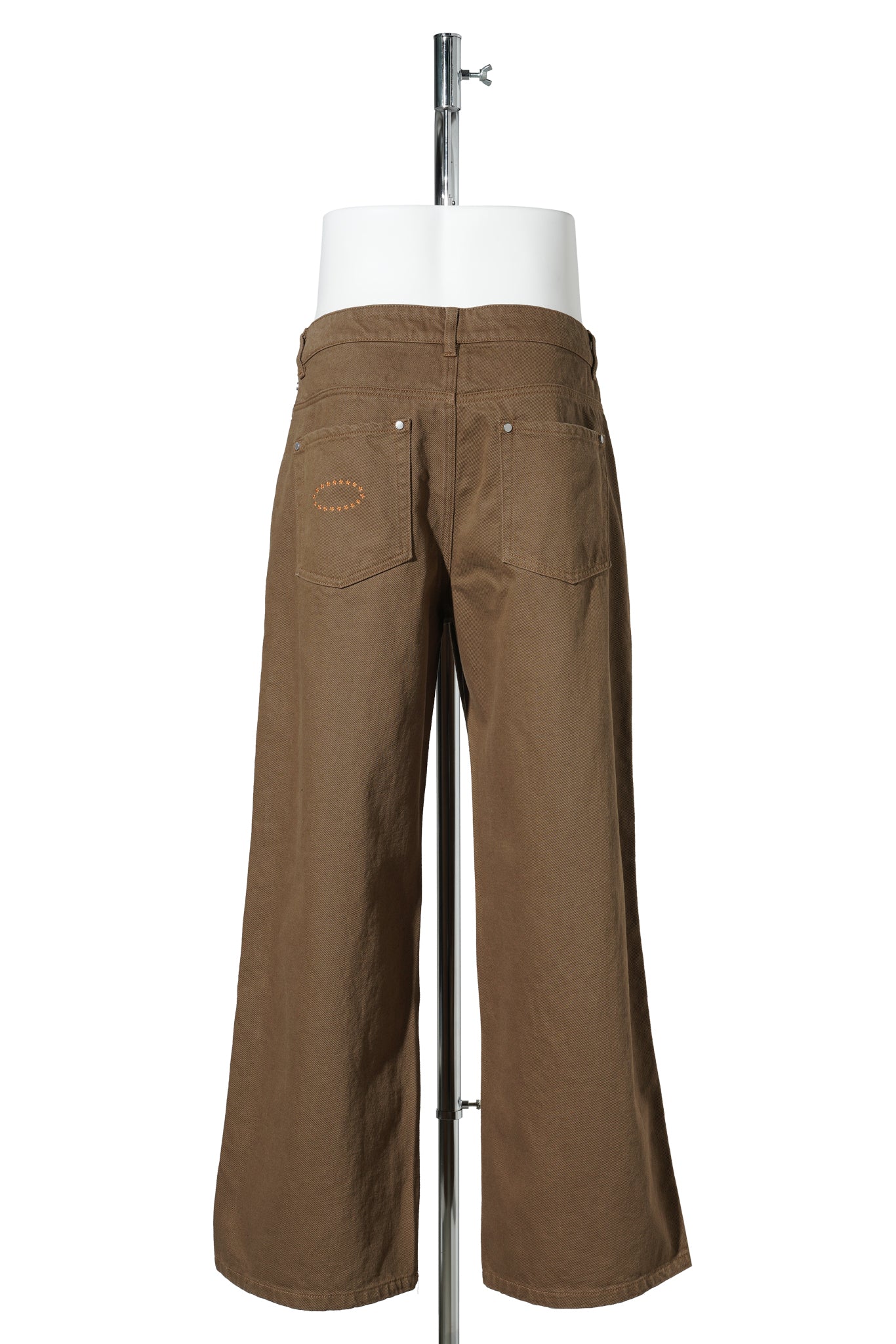 SUPER BAGGY STUDDED PANTS / OLIVE