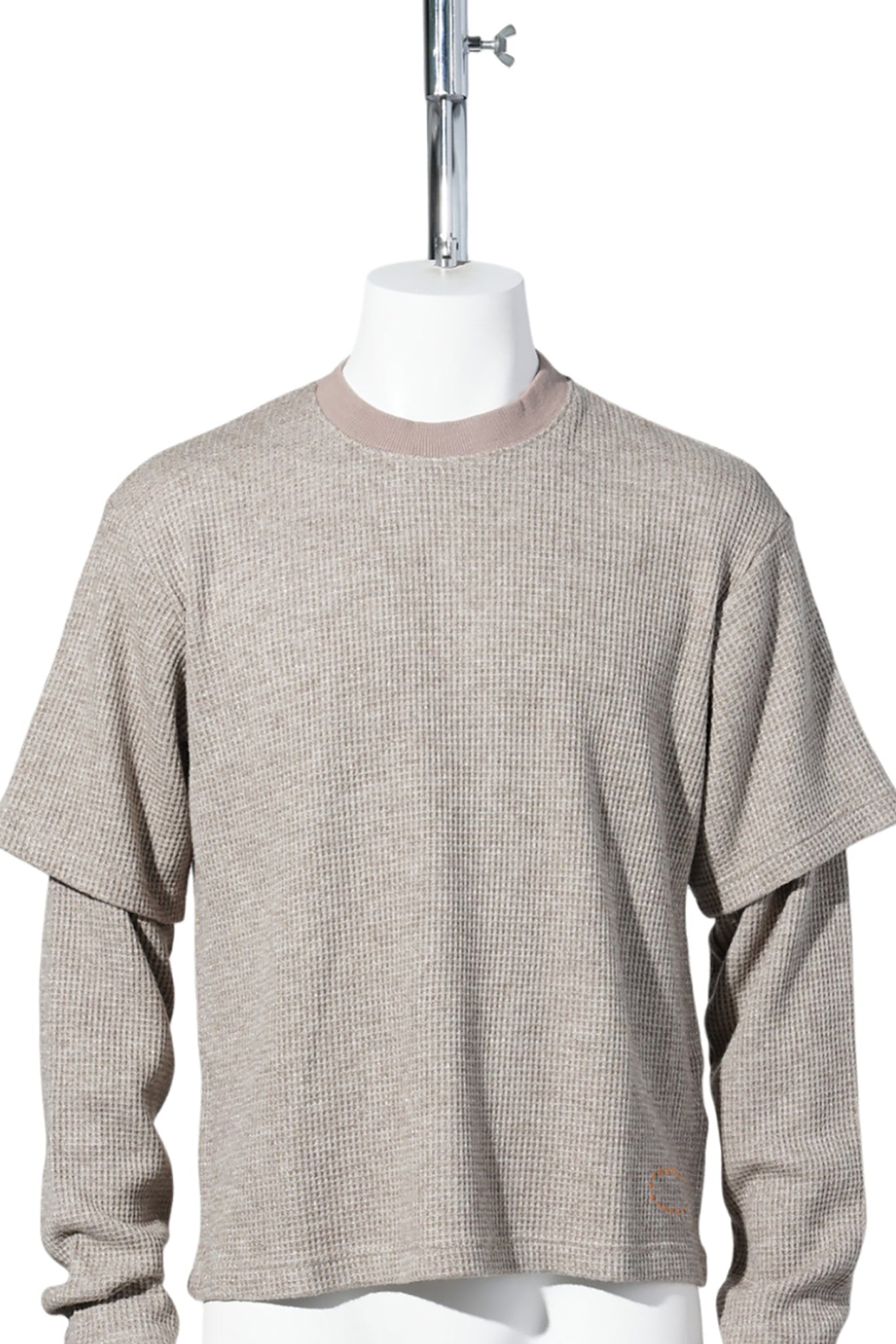 THERMAL LAYERD GLITTER LS TEE / BROWN