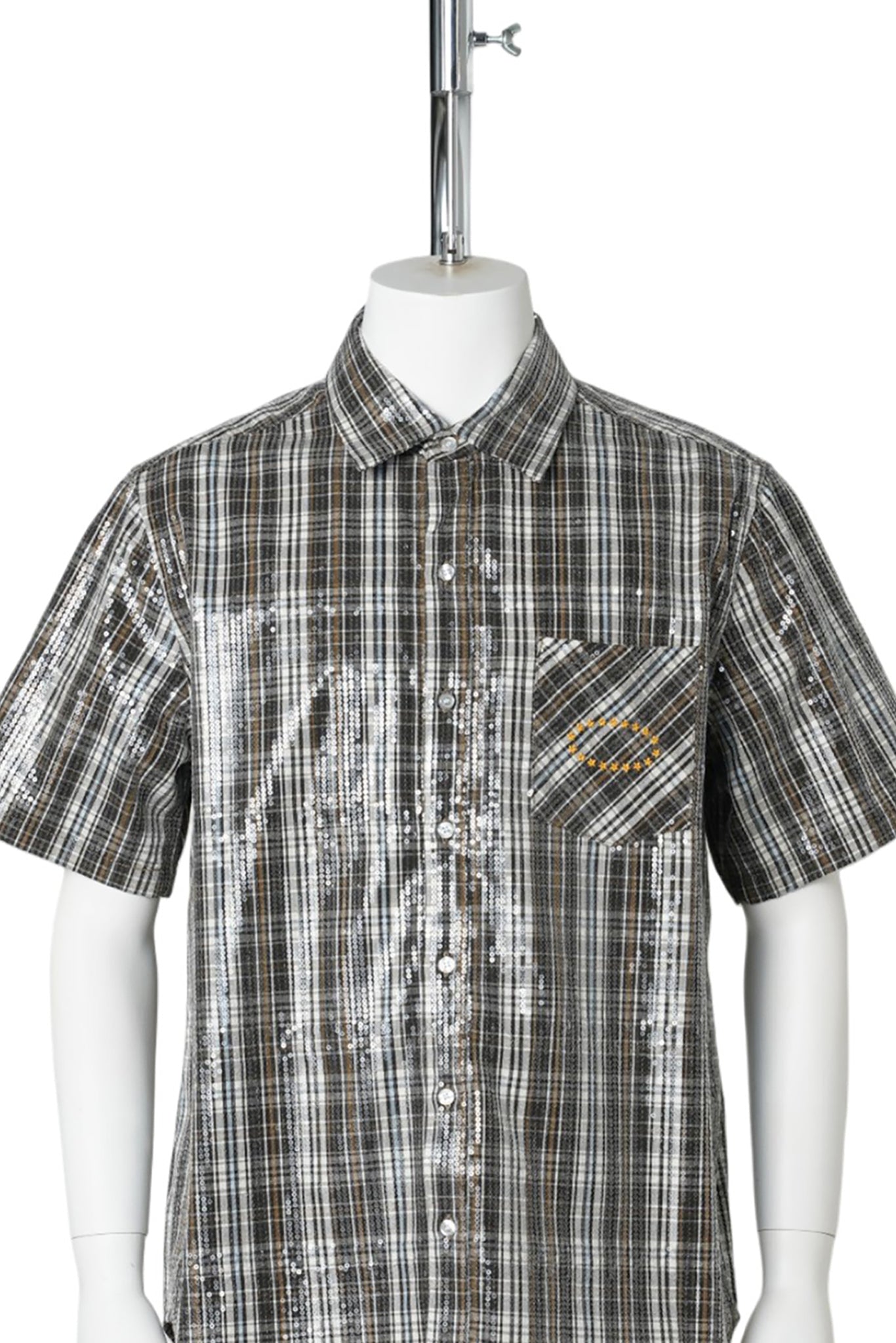 SPANGLE SS SHIRTS / BROWN