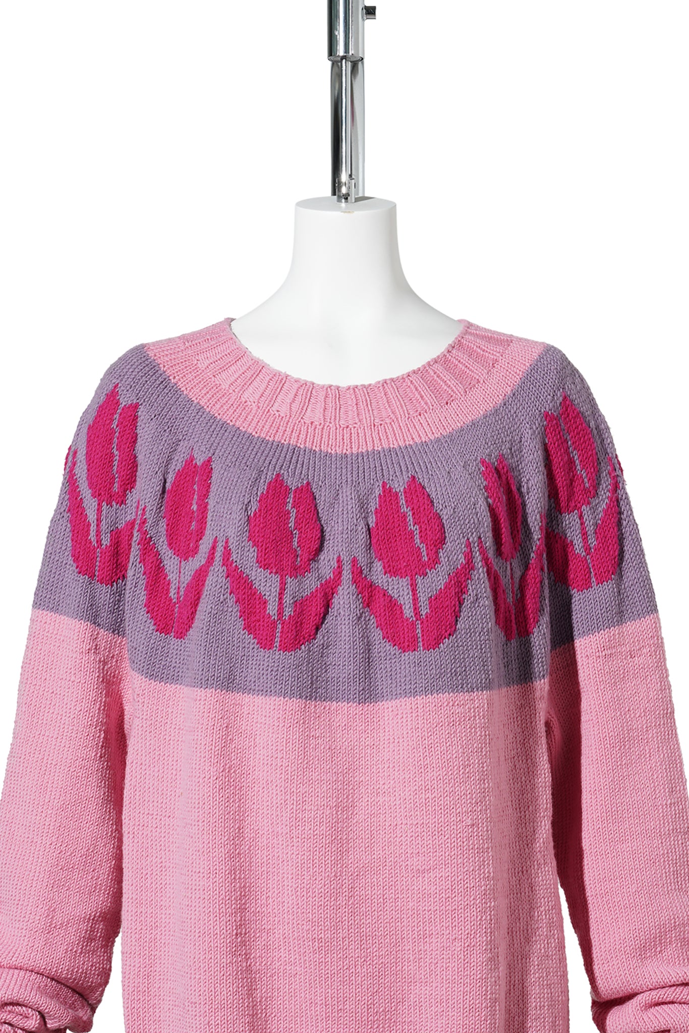 HANDKNITTED FAIR ISLE SWEATER / ROSE