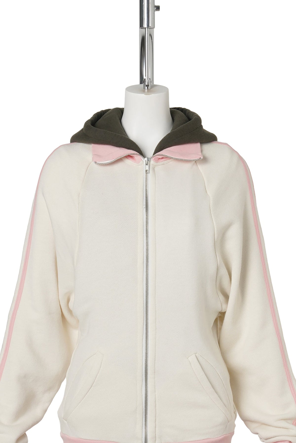 DOUBLE TRACK JACKET / WHITE/PINK/FOREST
