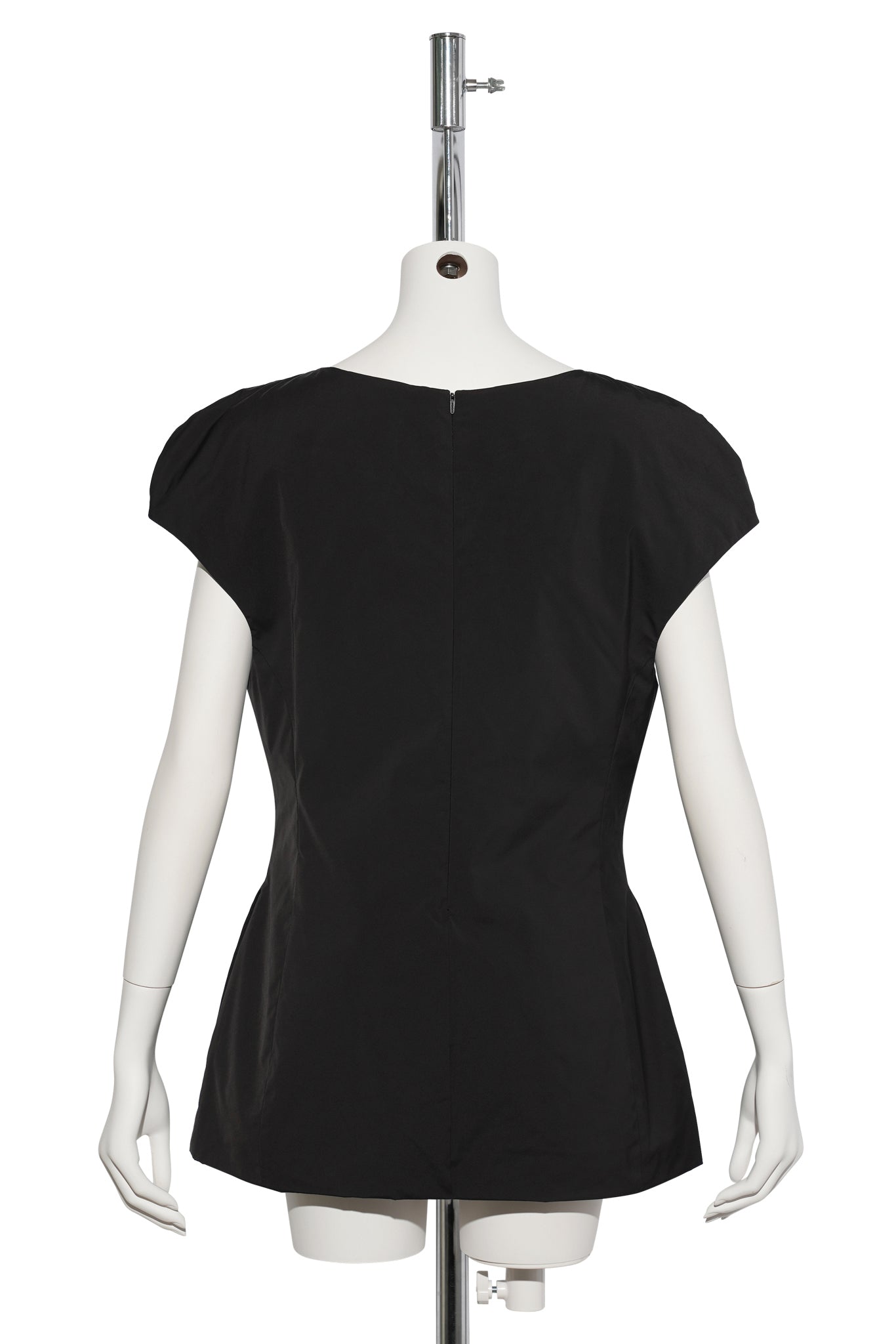 TAFFETA MINI DRESS / BLACK