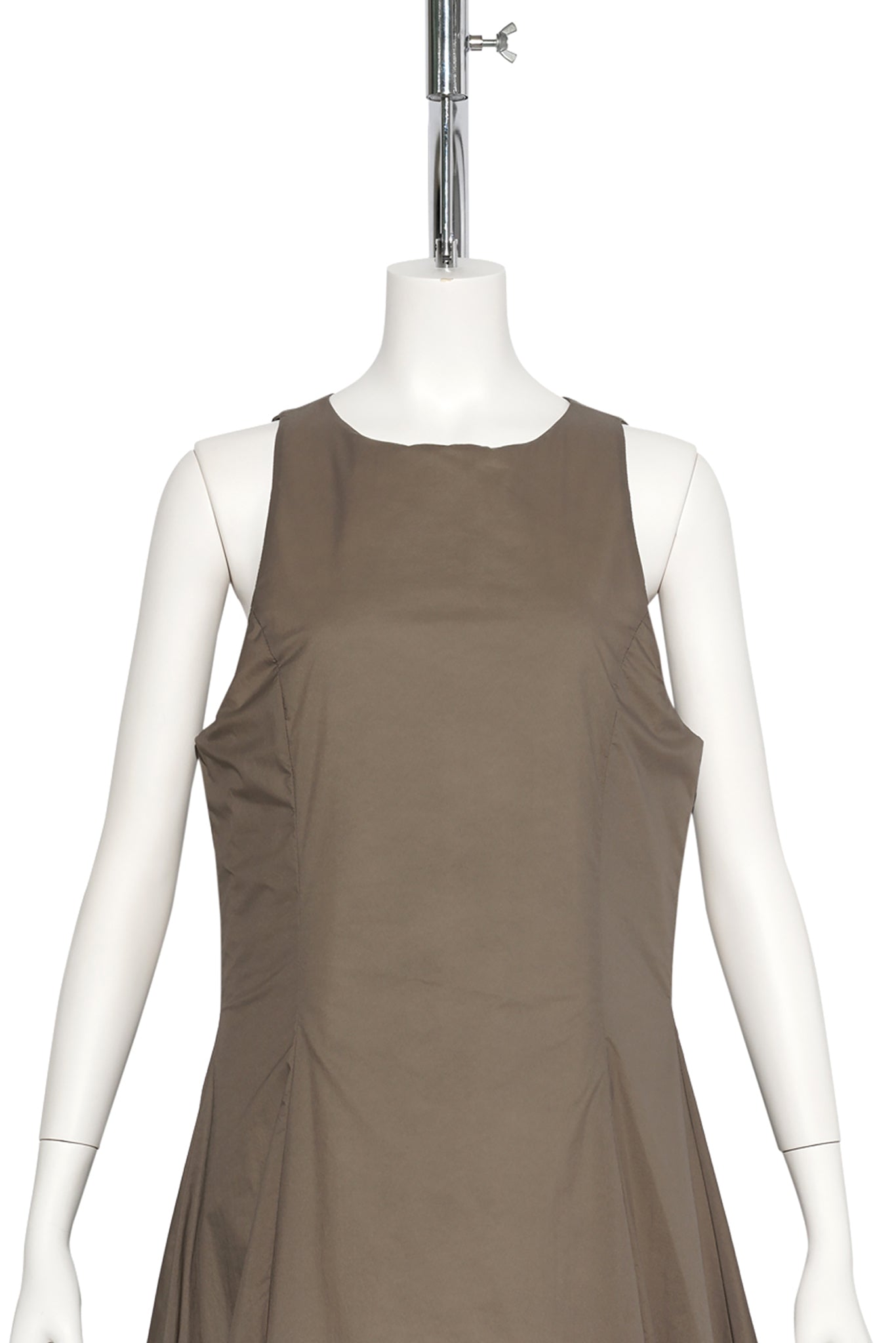 SHEER PADDED VOLUME DRESS / GREY