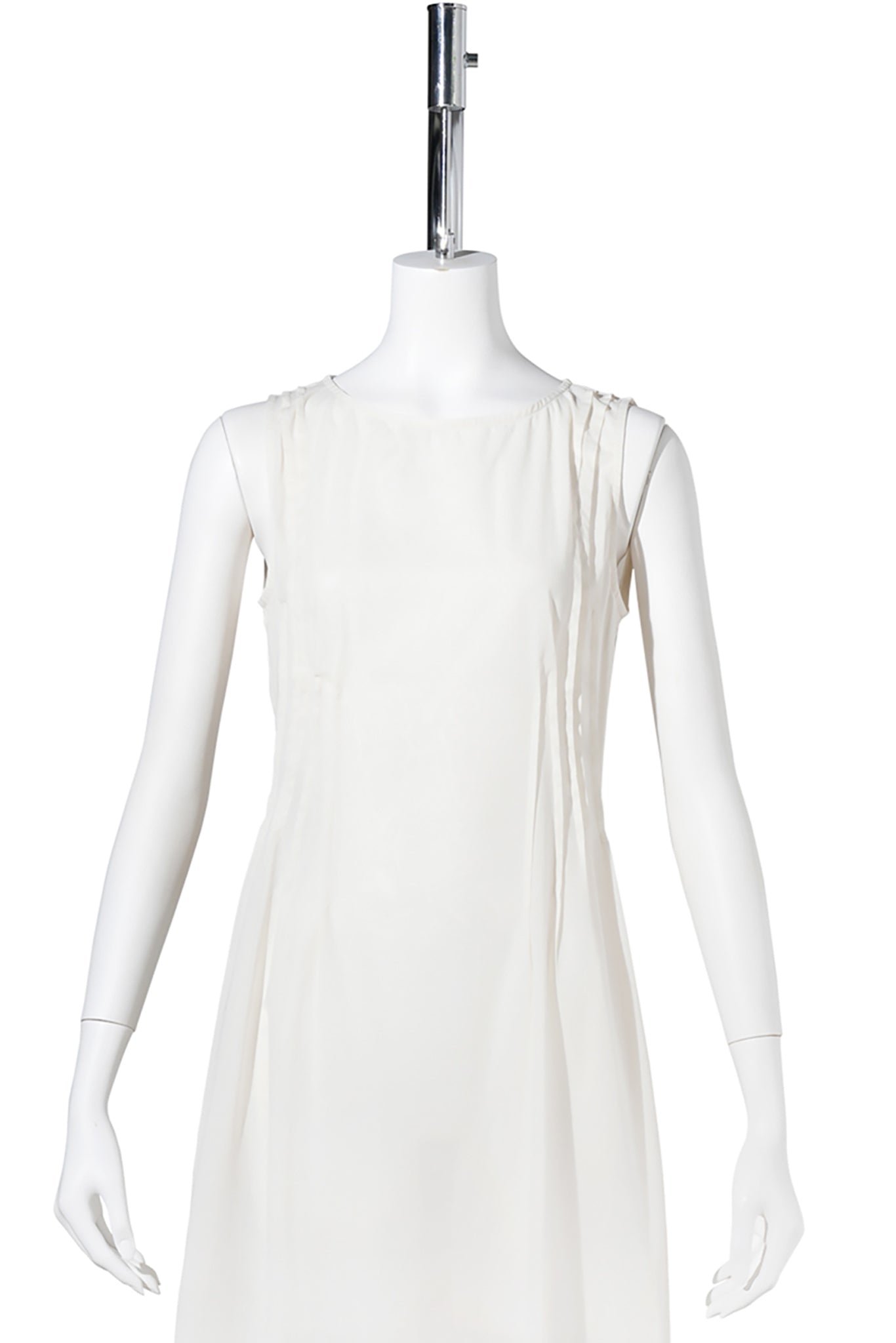 PINTUCK DRESS / IVORY