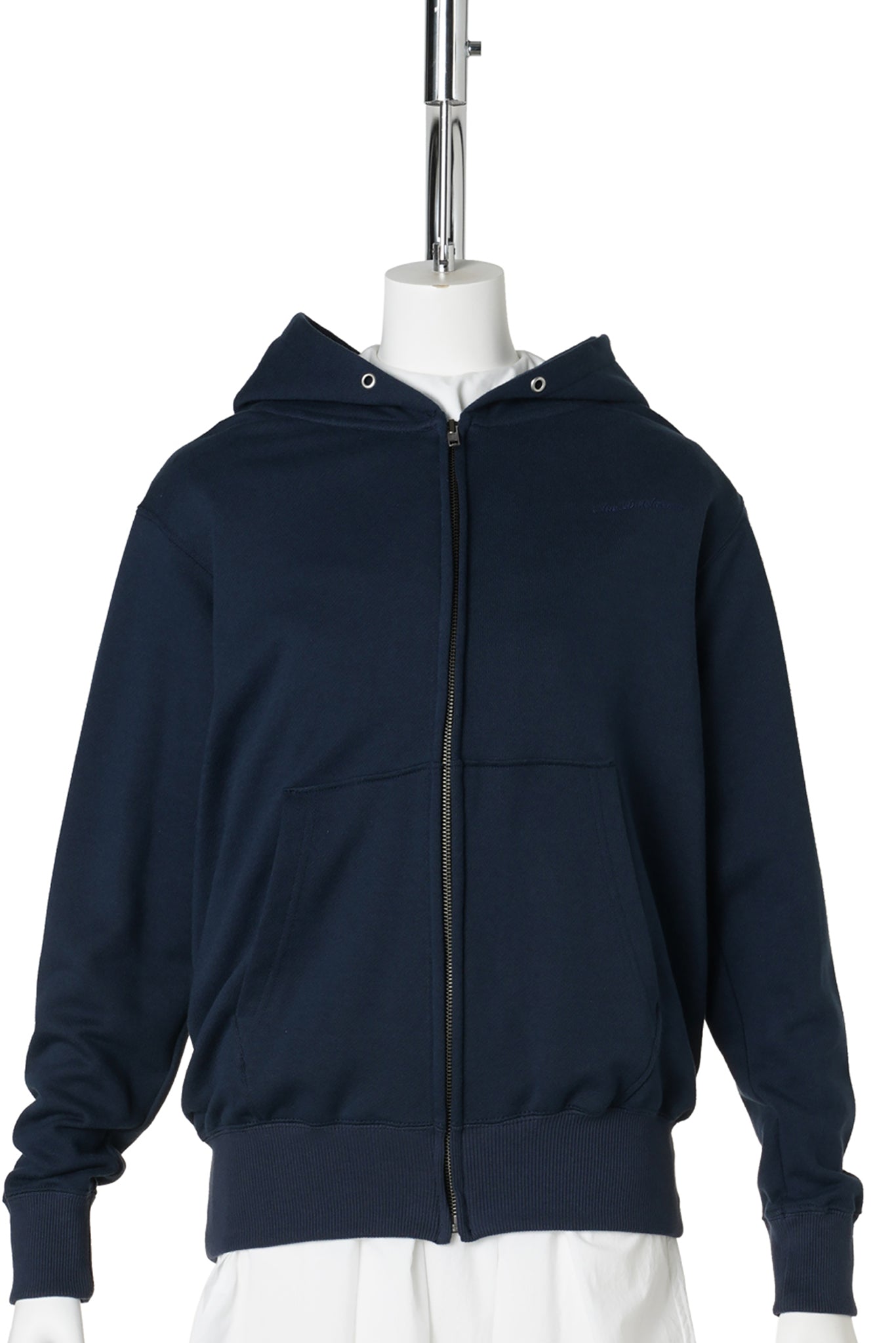 DOCKING PLATED COLLAR ONE-PIECE / NAVY/WHITE