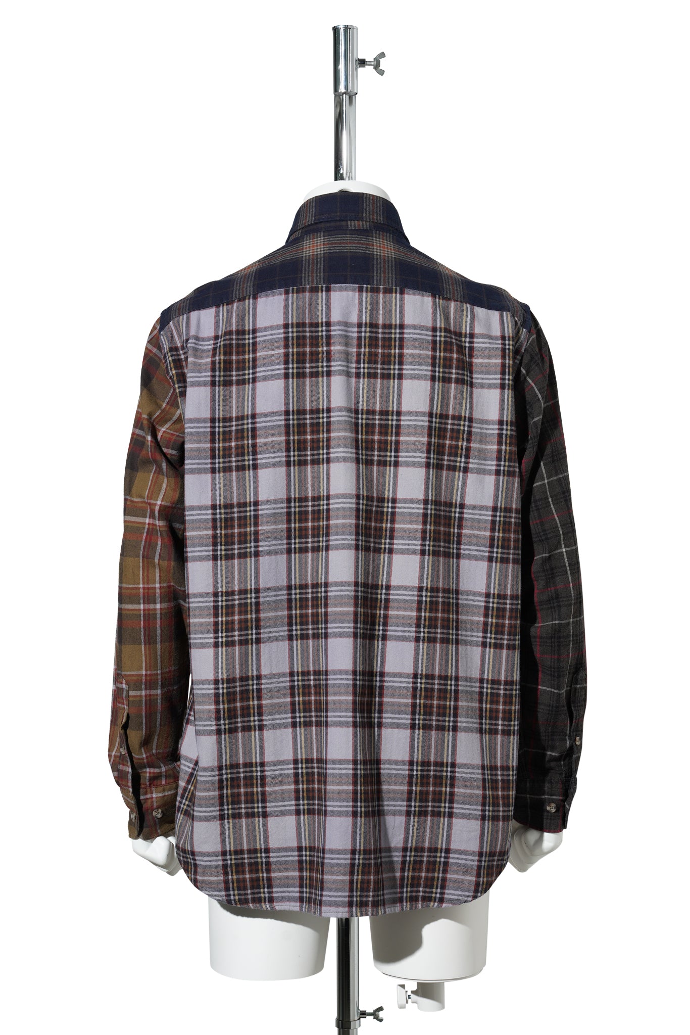 OVERDYED PATCHWORK LS SHIRT / PURPLE