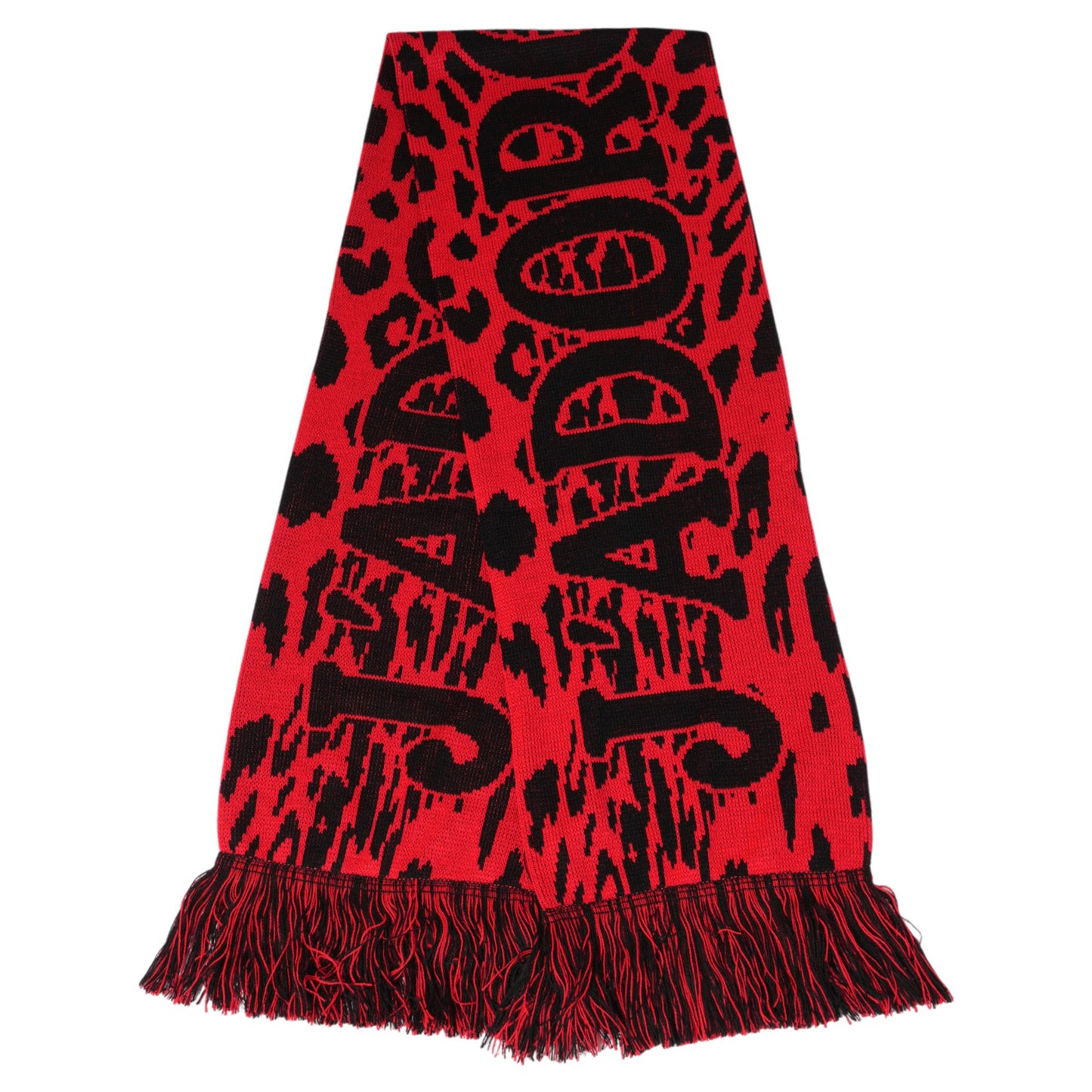 J'ADORO ARIES LEOPARD SCARF / RED