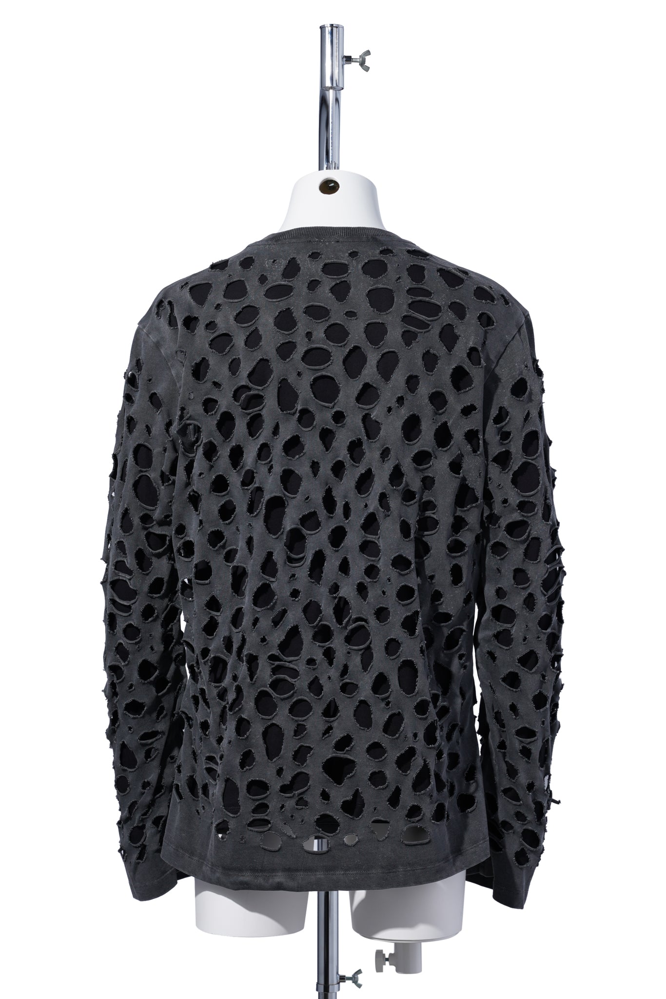 TOM LONGSLEEVE T-SHIRT DISTRESSED / BLACK