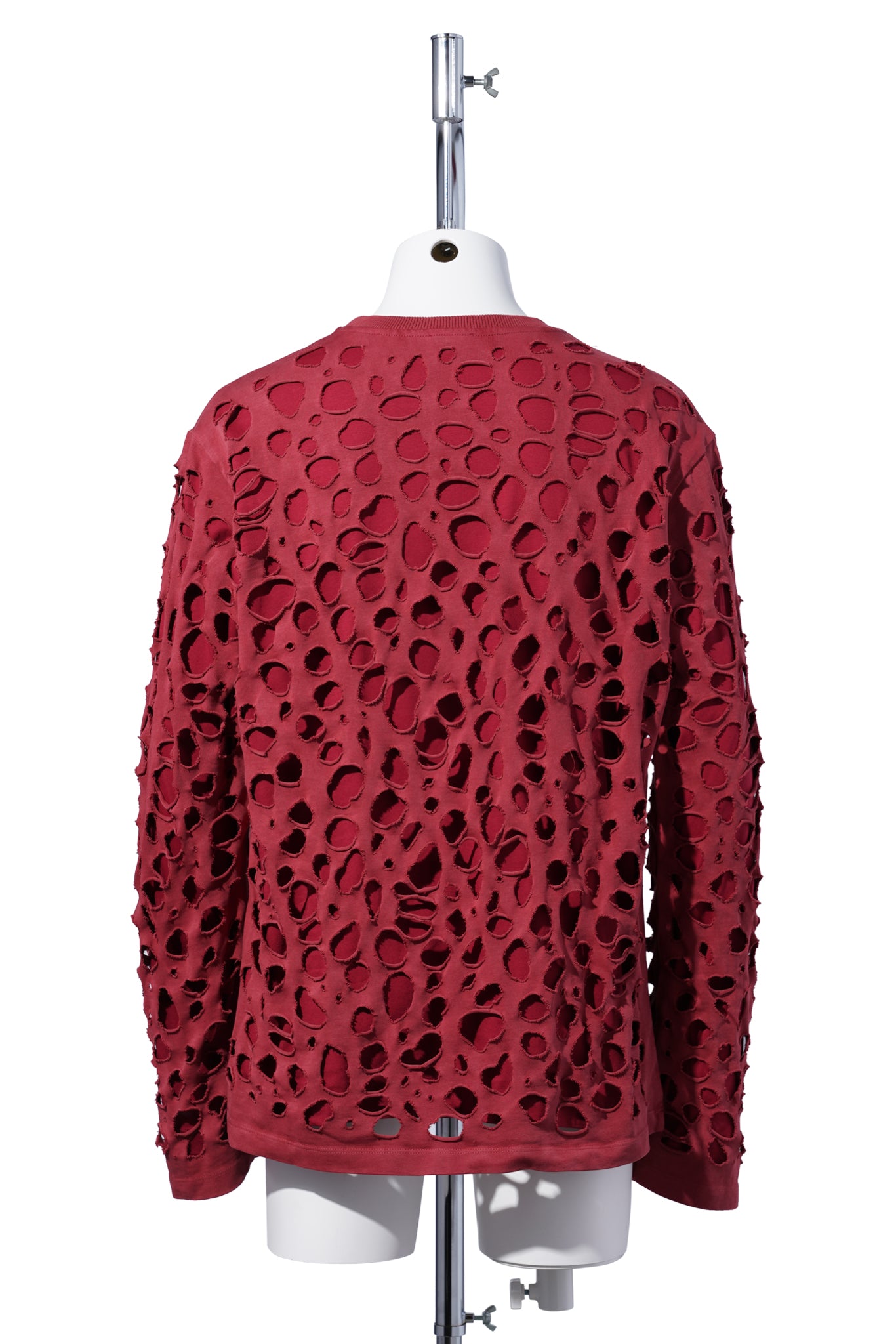 TOM LONGSLEEVE T-SHIRT DISTRESSED / RED