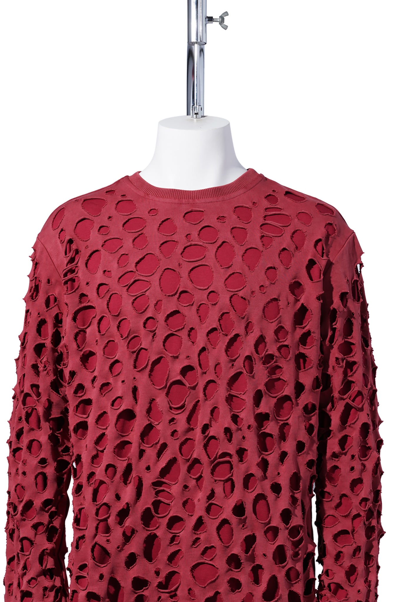 TOM LONGSLEEVE T-SHIRT DISTRESSED / RED