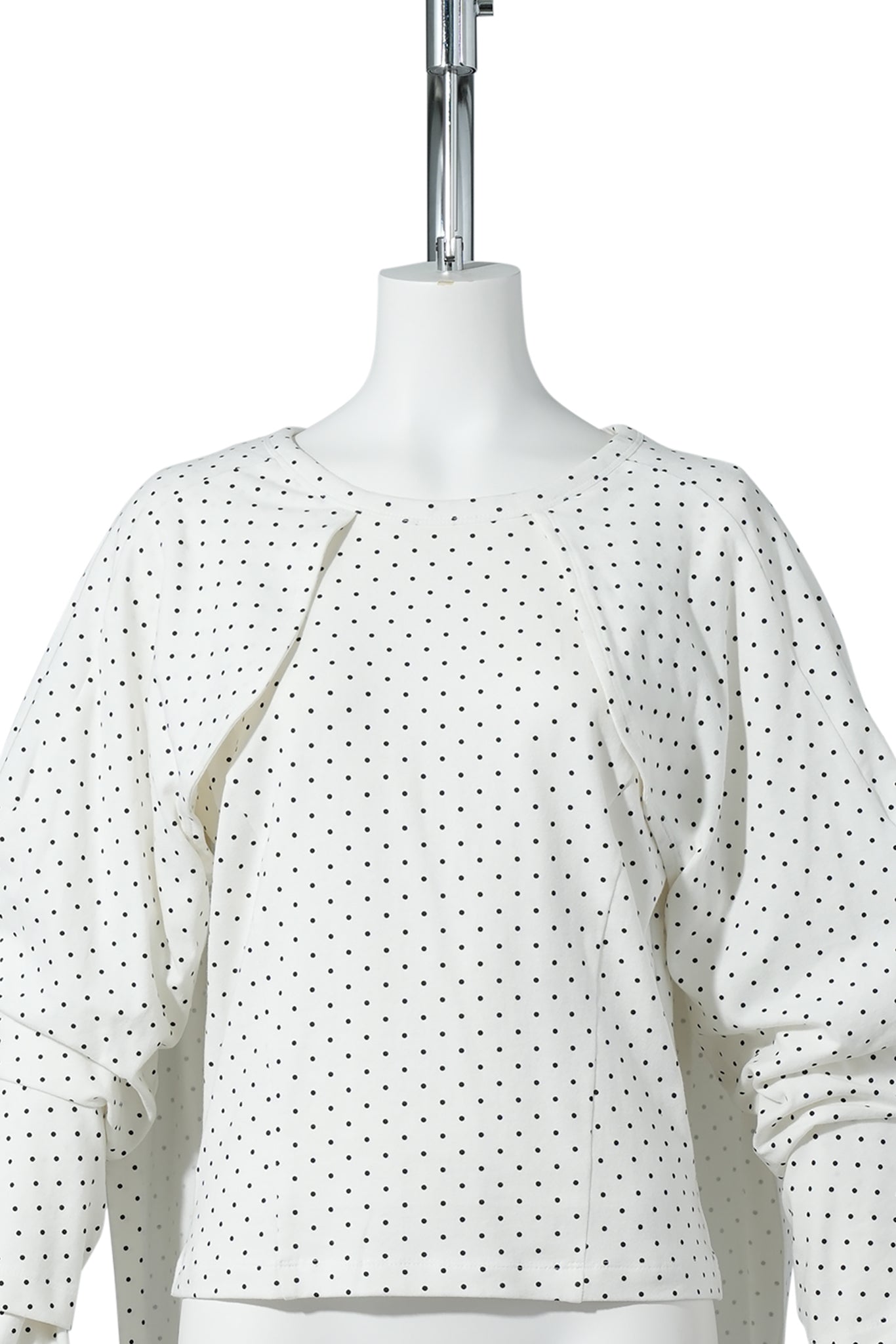 WING TOP / WHITE POLKA DOT