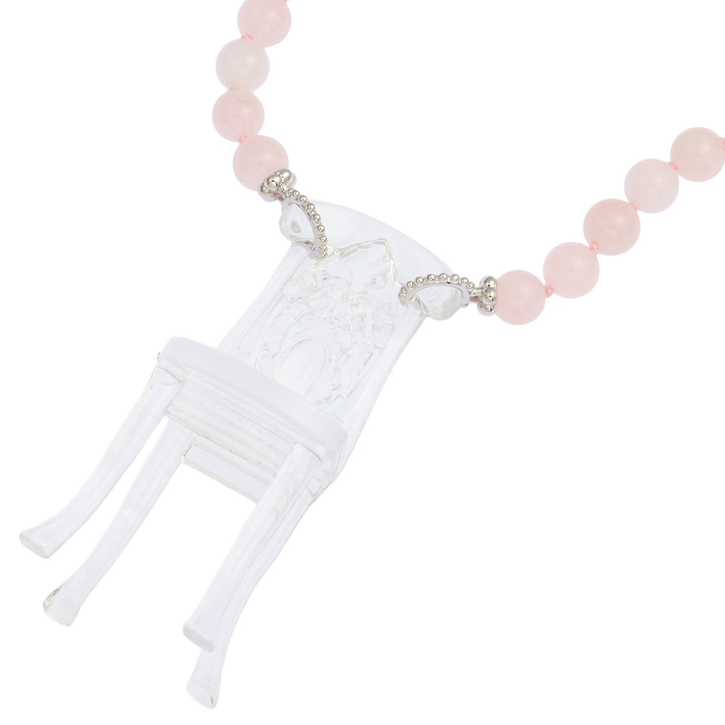 CHAIR CRYSTAL NECKLACE / TRANSPARENT