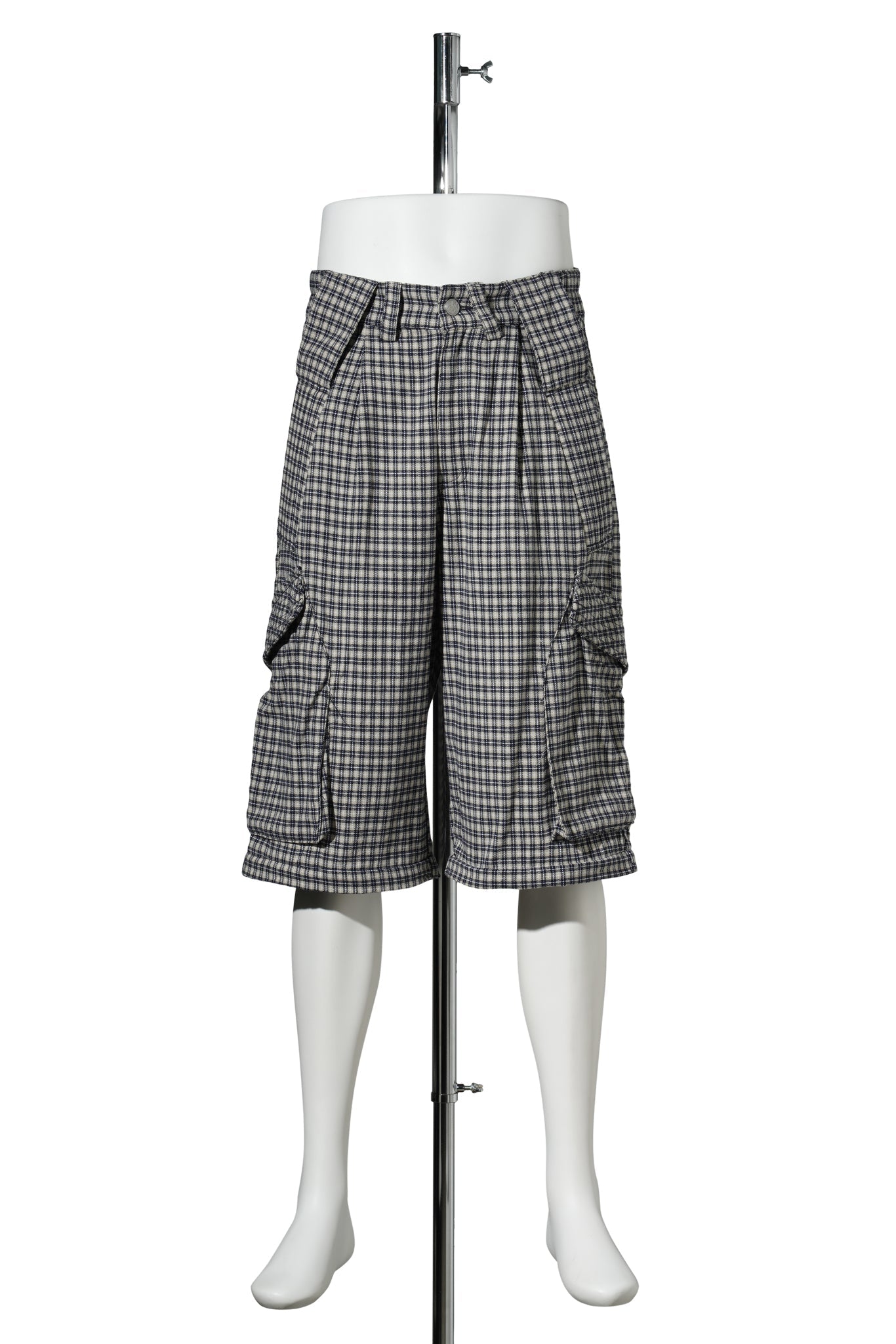 DOLLY, PLAID ZIP OFF CARGOS / BLUE/CREAM