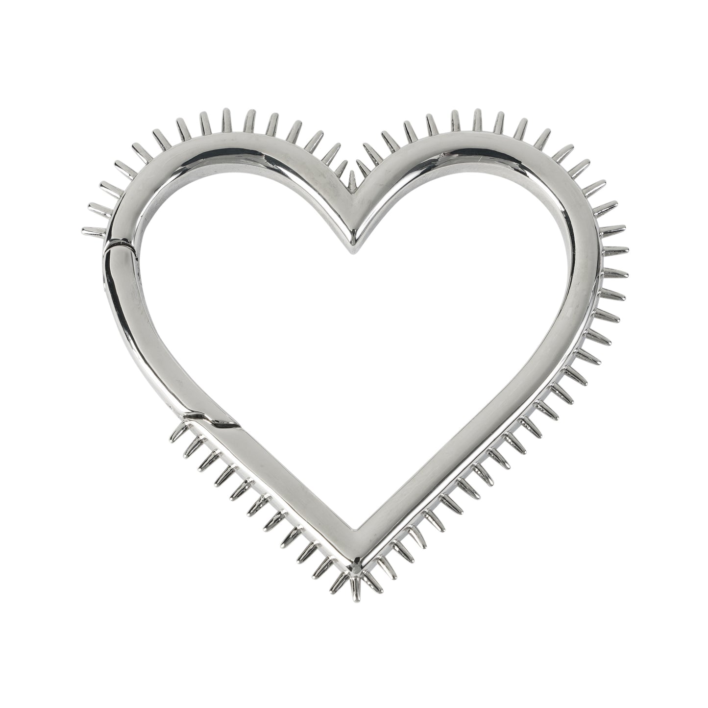 SPIKY HEART CARABINER / SILVER