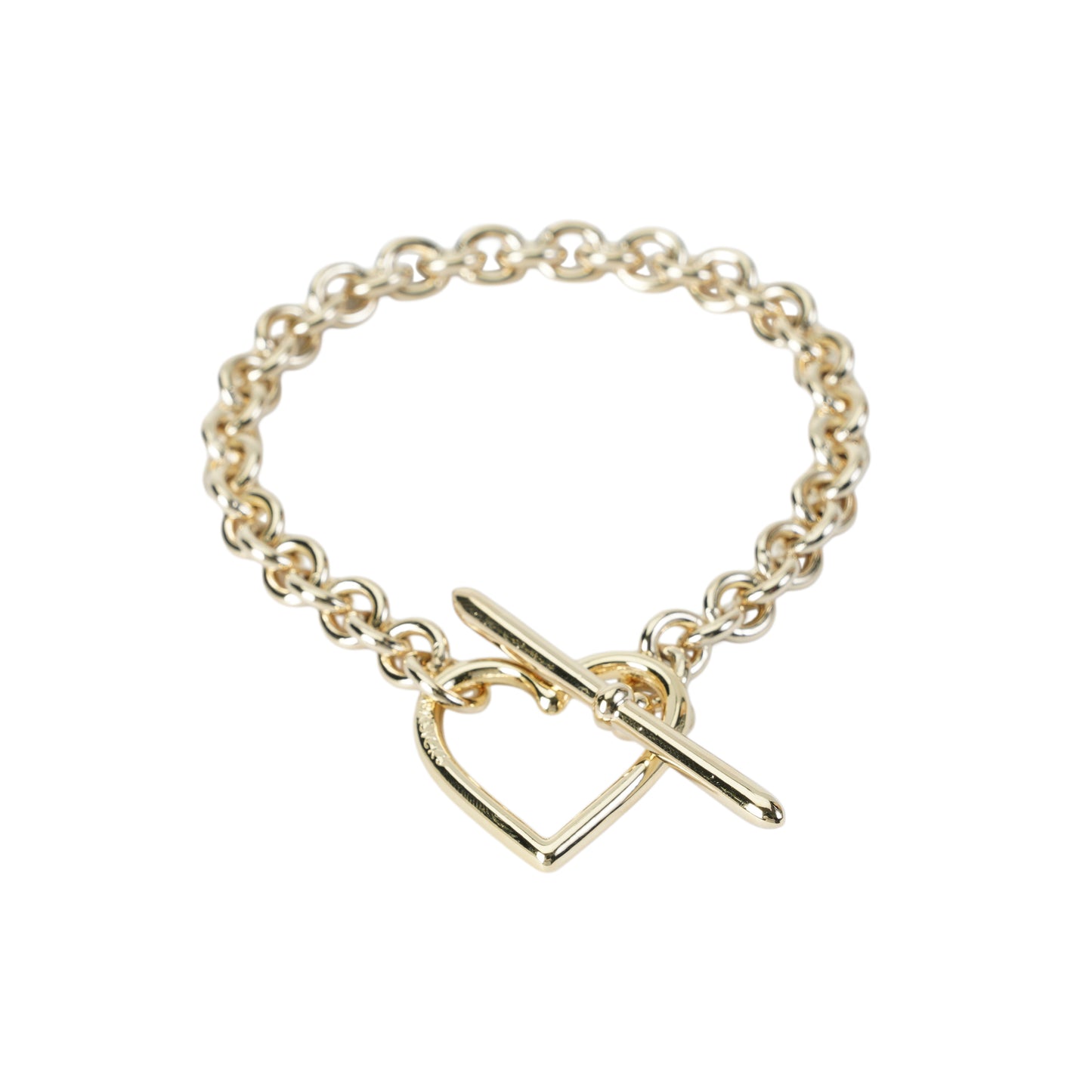 HEART BRACELET (SMALL LINK) / GOLD