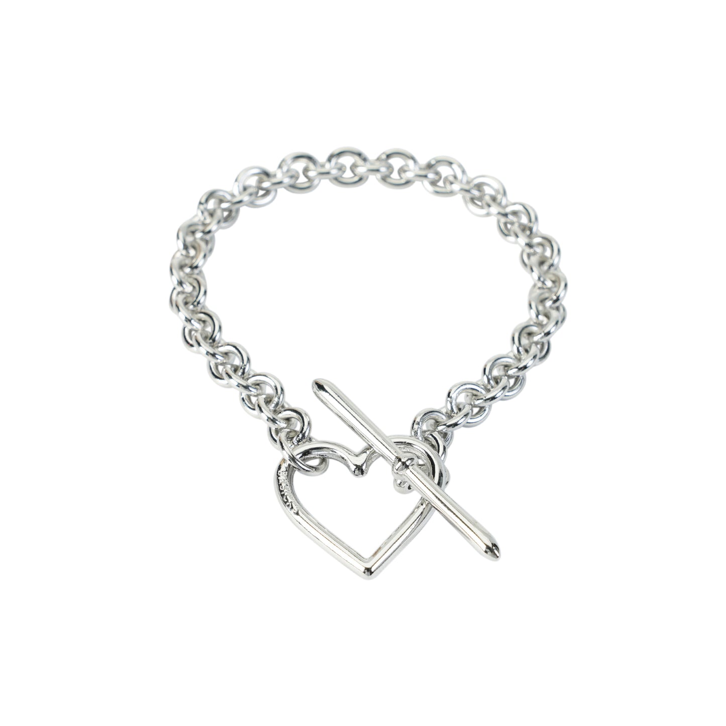 HEART BRACELET (SMALL LINK) / SILVER