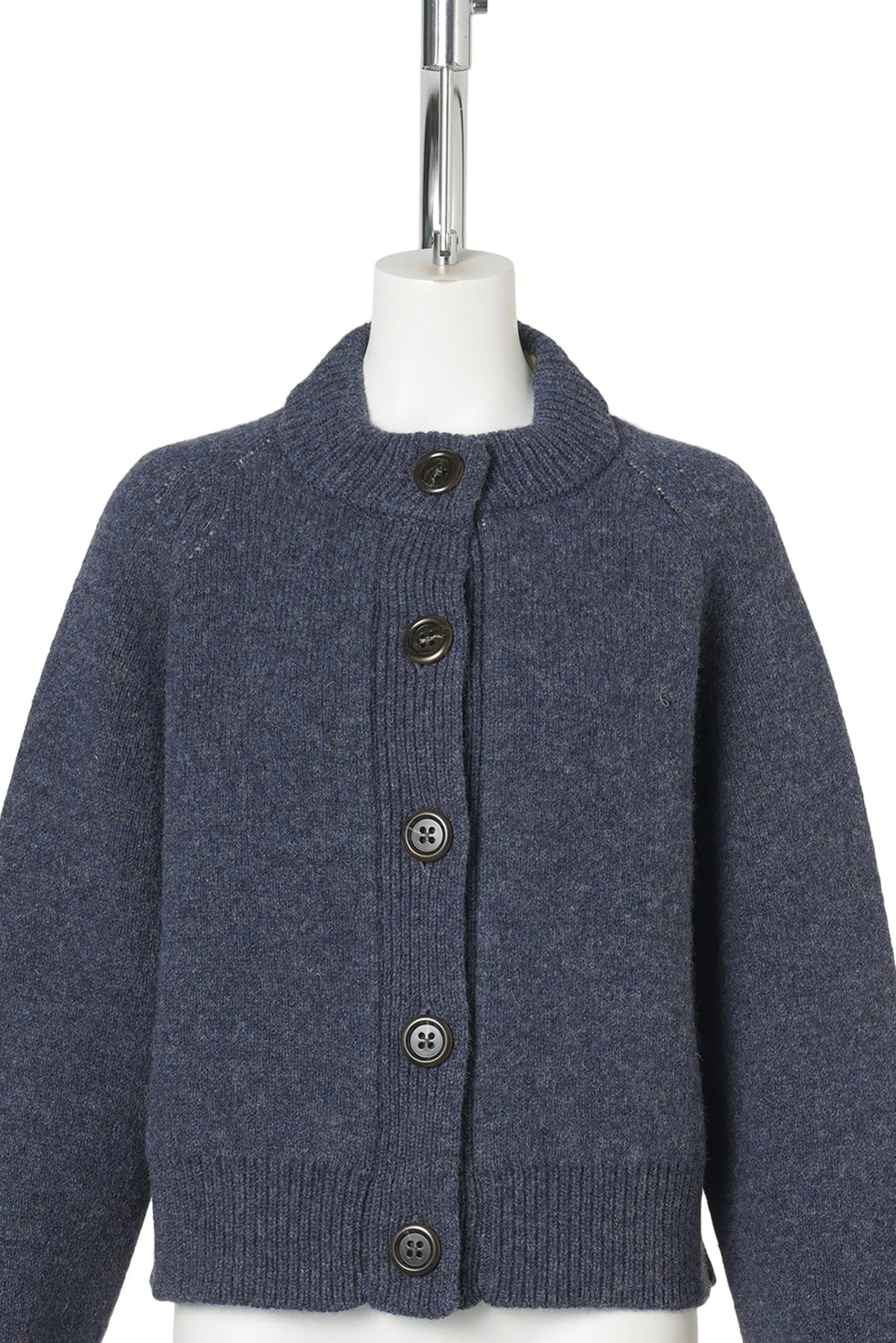 CREW NECK CARDIGAN / NAVY