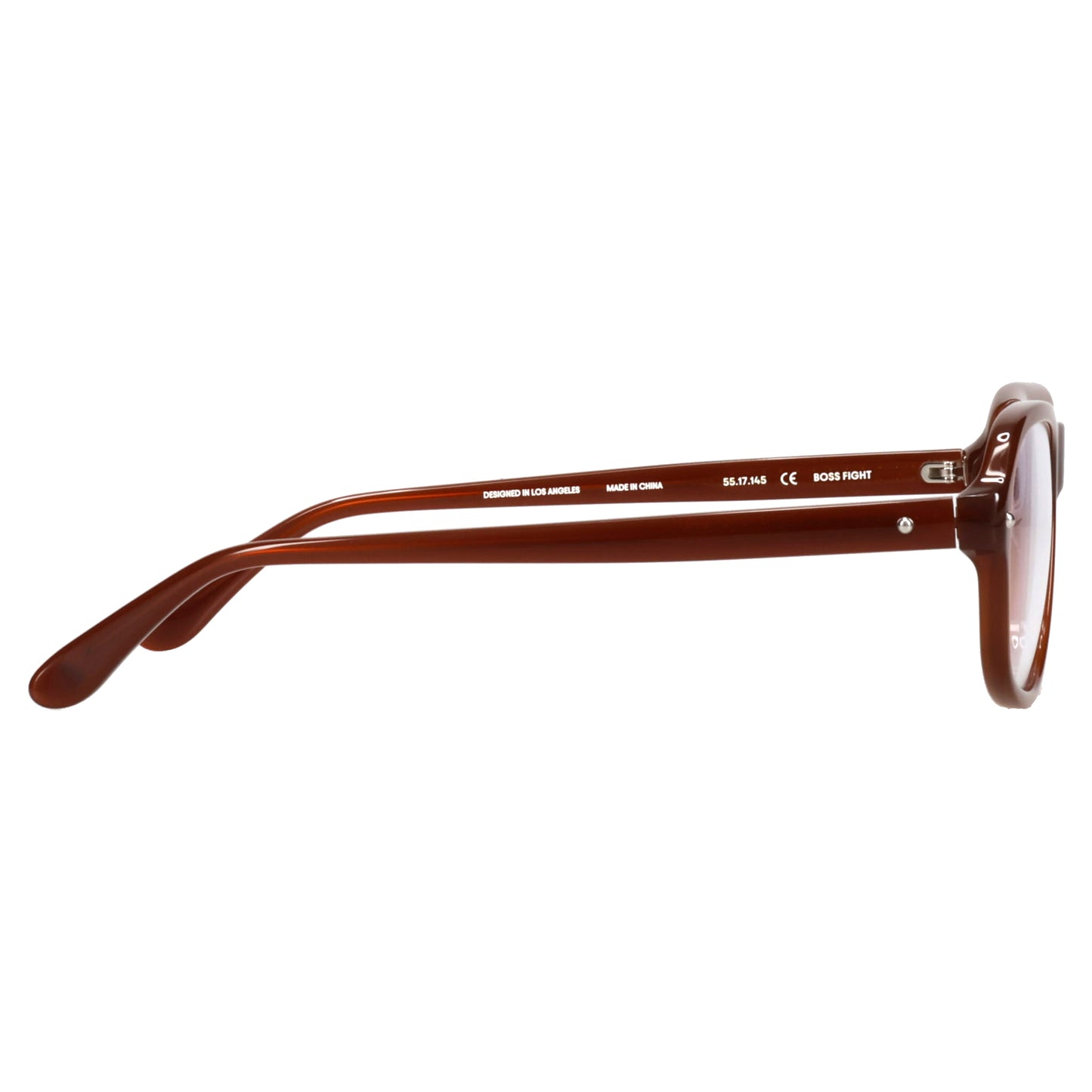 BOSS FIGH / DARK BROWN & CLEAR LENS