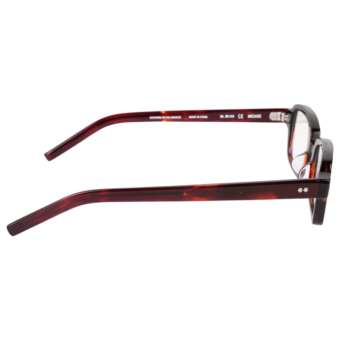 MOUSE / RED TORTOISE & CLEAR LENS