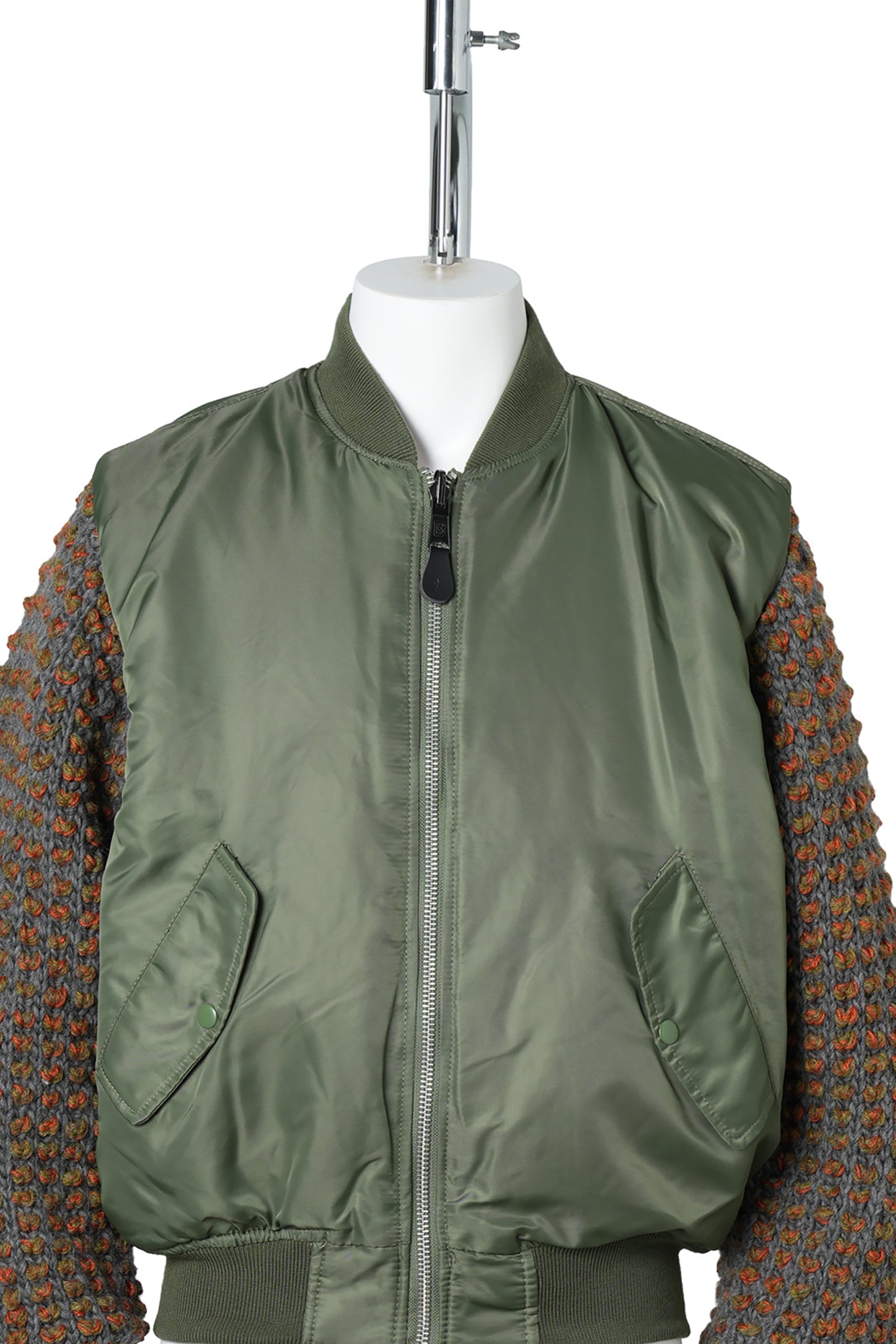 SLEEVEBOMBAR / BLS722:OLIVE/PUMPKIN