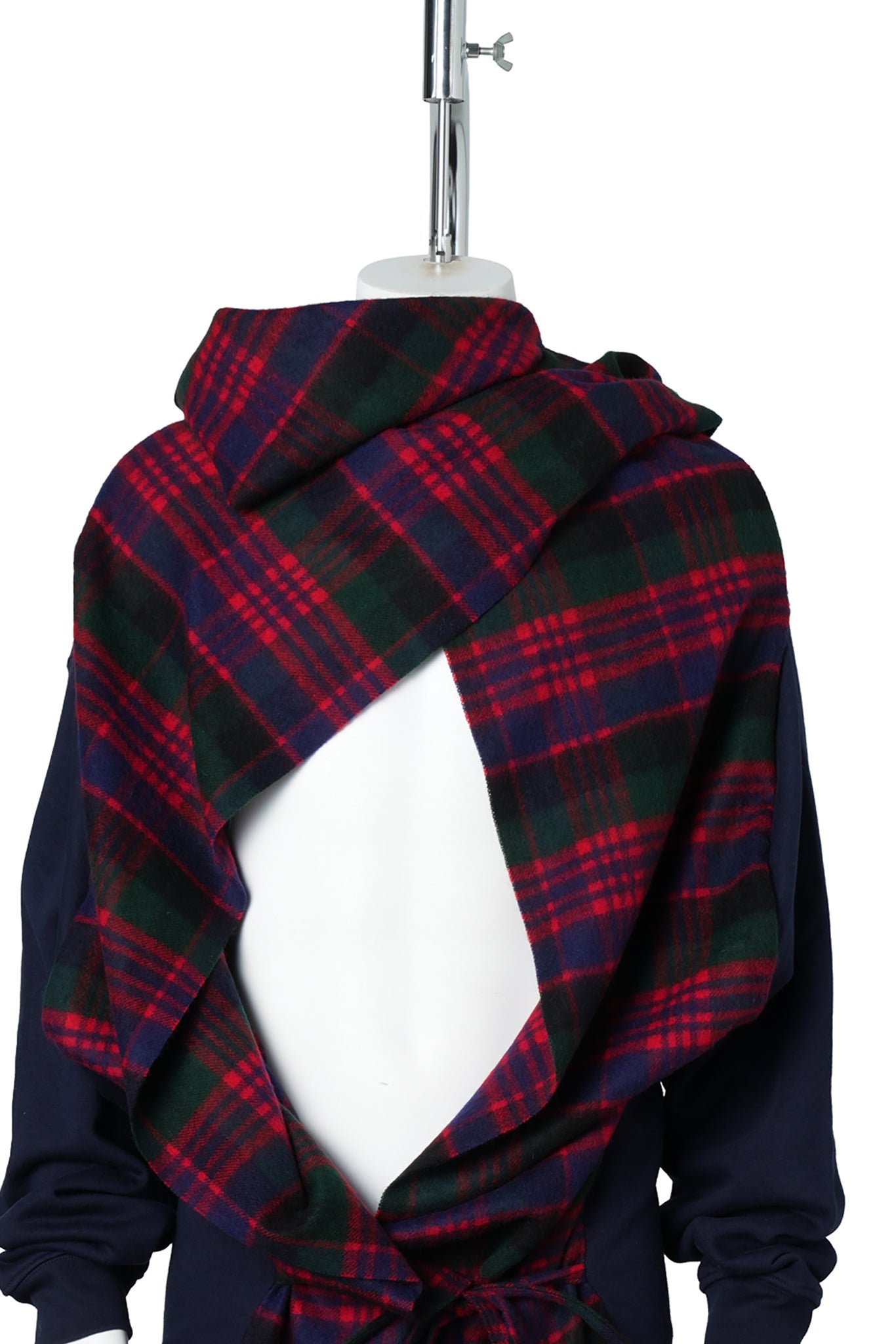 SCARDIGAN / BLS697:NAVY/RED CHECK