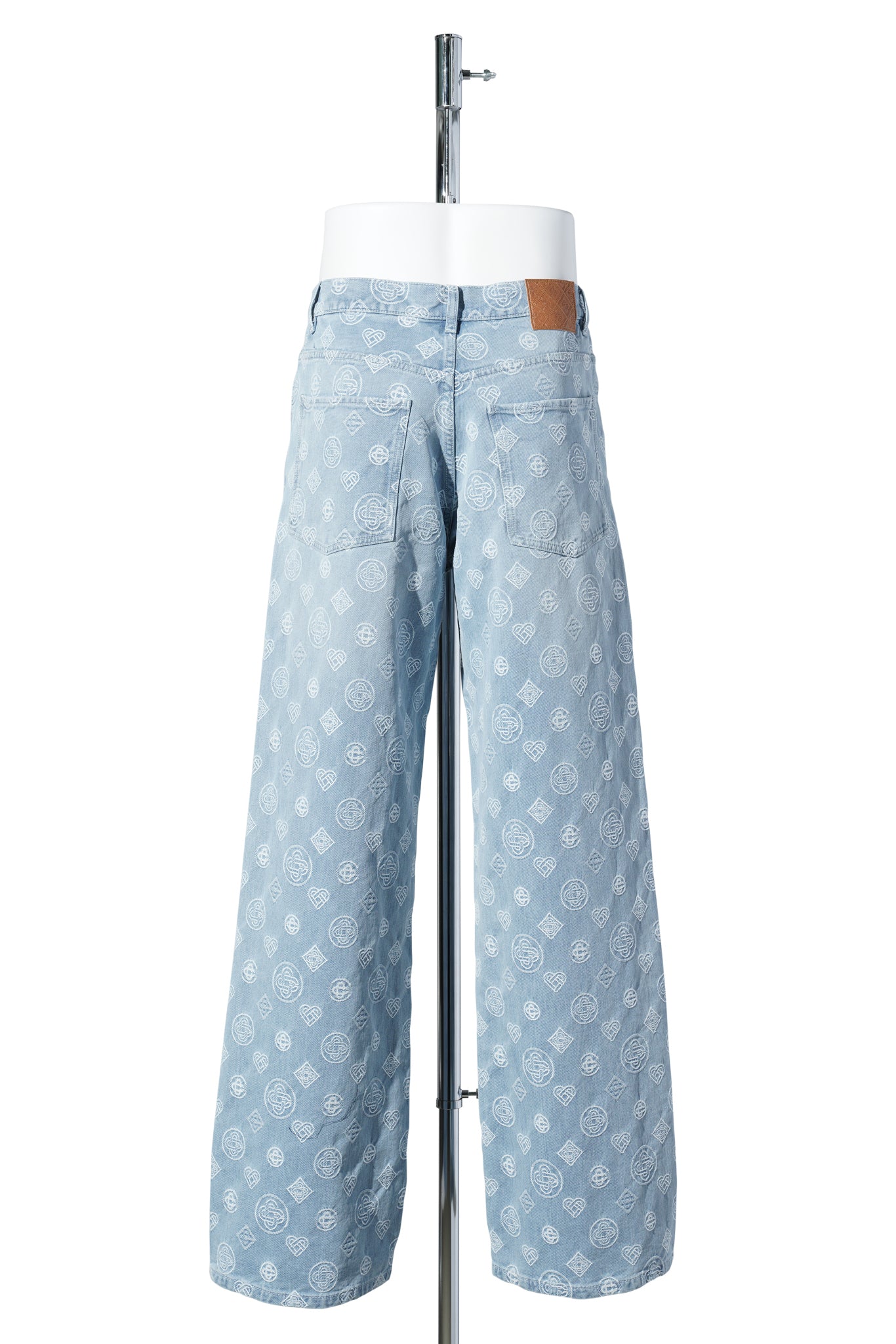 RELAXED-FIT MONOGRAM JEANS / CSB728:BLEACHED MONOGRAM DENIM