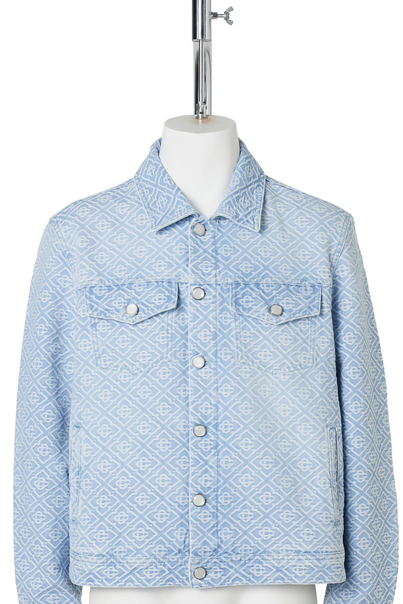 WASHED MONOGRAM DENIM JACKET / CSB004:LIGHT BLUE
