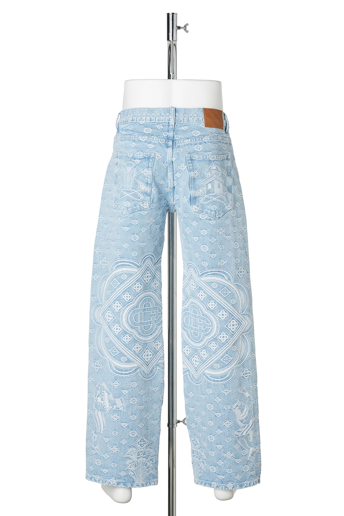 CARPET JACQUARD BAGGY DENIM JEANS / CSB373:LIGHT BLUE CARPET JACQUARD
