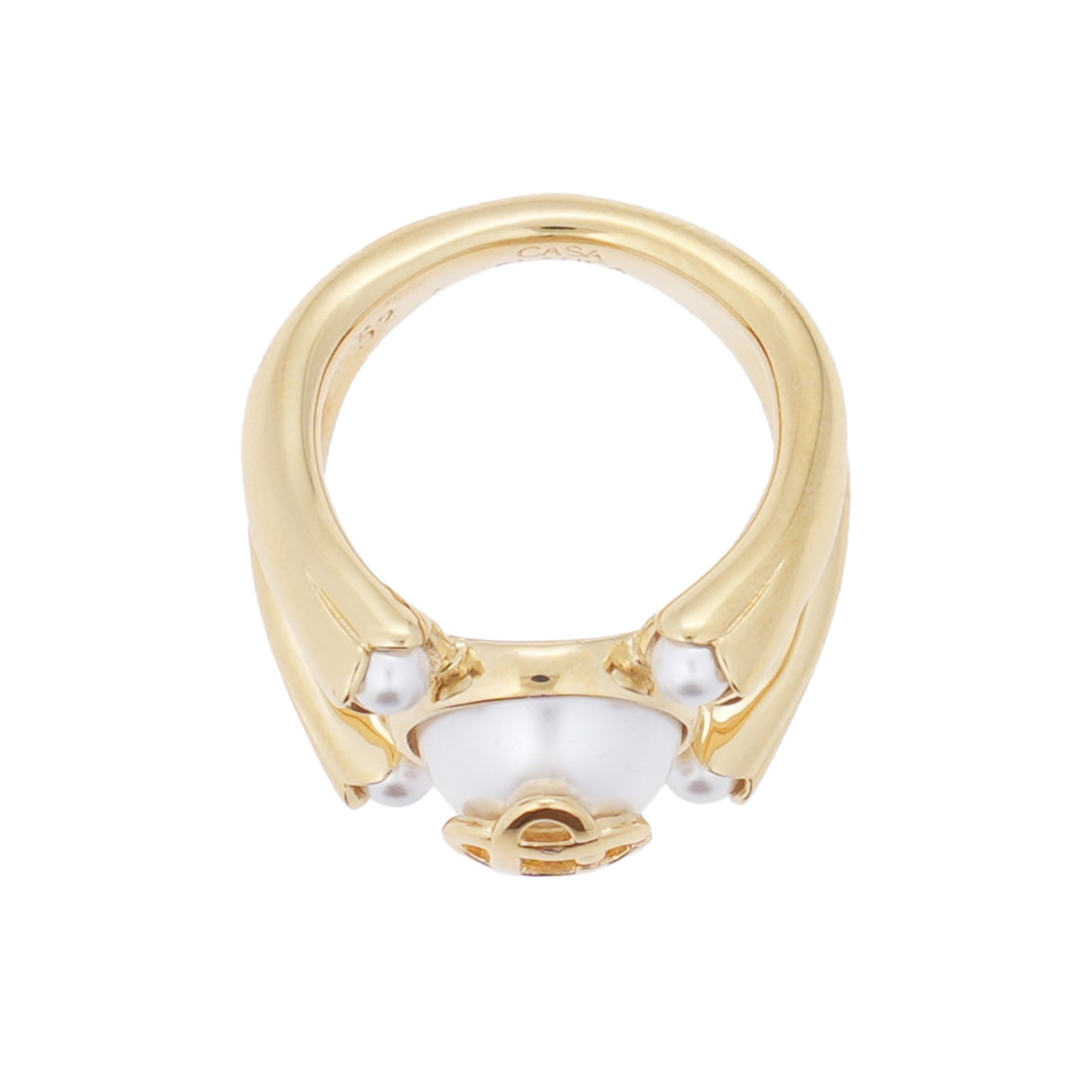 LOTUS PEARL RING / CSB523:GOLD/WHITE