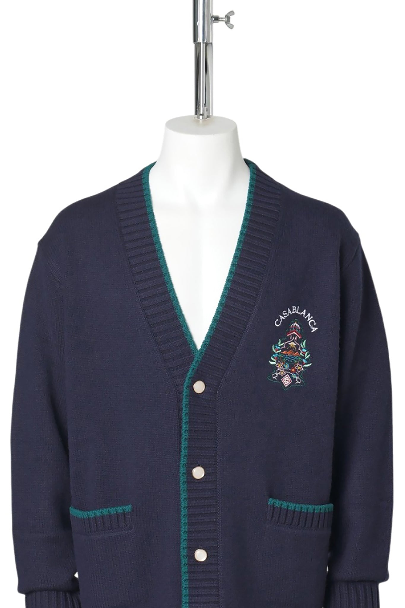 HOTEL EMBLEM EMBROIDERED CARDIGAN / CSB185:HOTEL EMBLEM